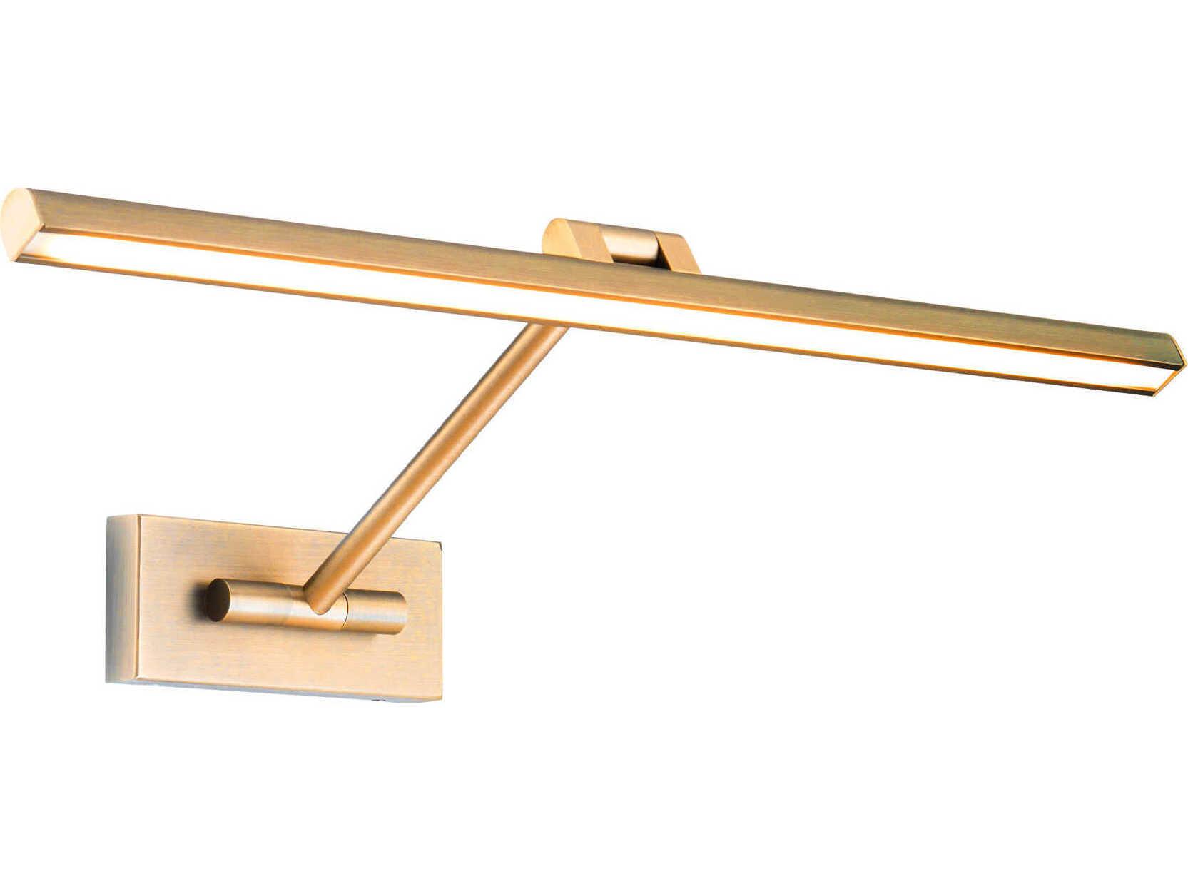 dweLED by WAC Lighting Reed 1-Light Aged Brass Picture Light