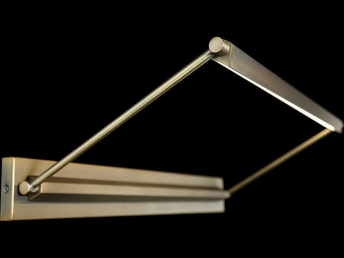 dweLED by WAC Lighting Hudson 1-Light Aged Brass LED Picture Light