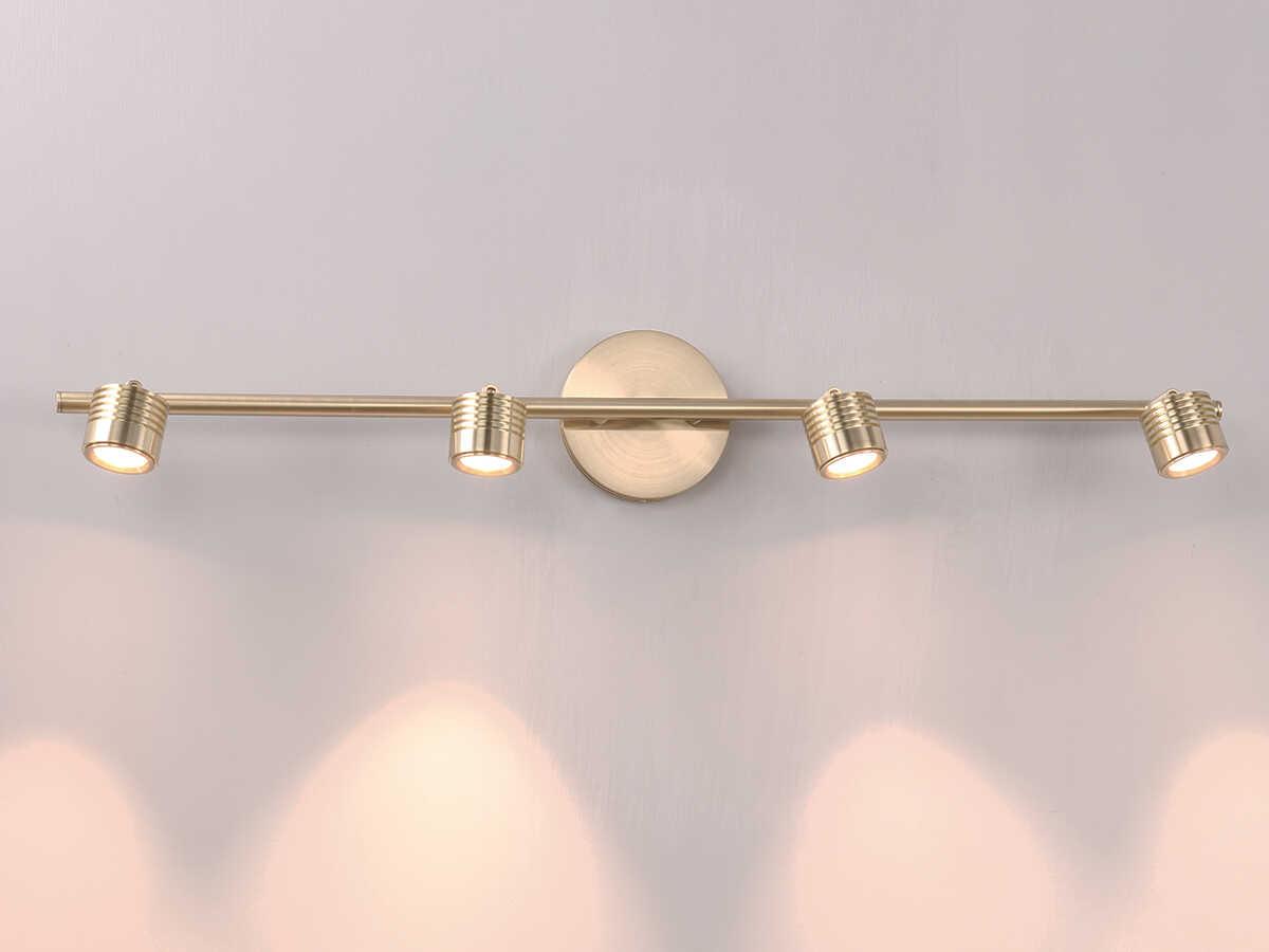 dweLED by WAC Lighting Vector 4-Light Brushed Brass White Linear Track & Rail Light