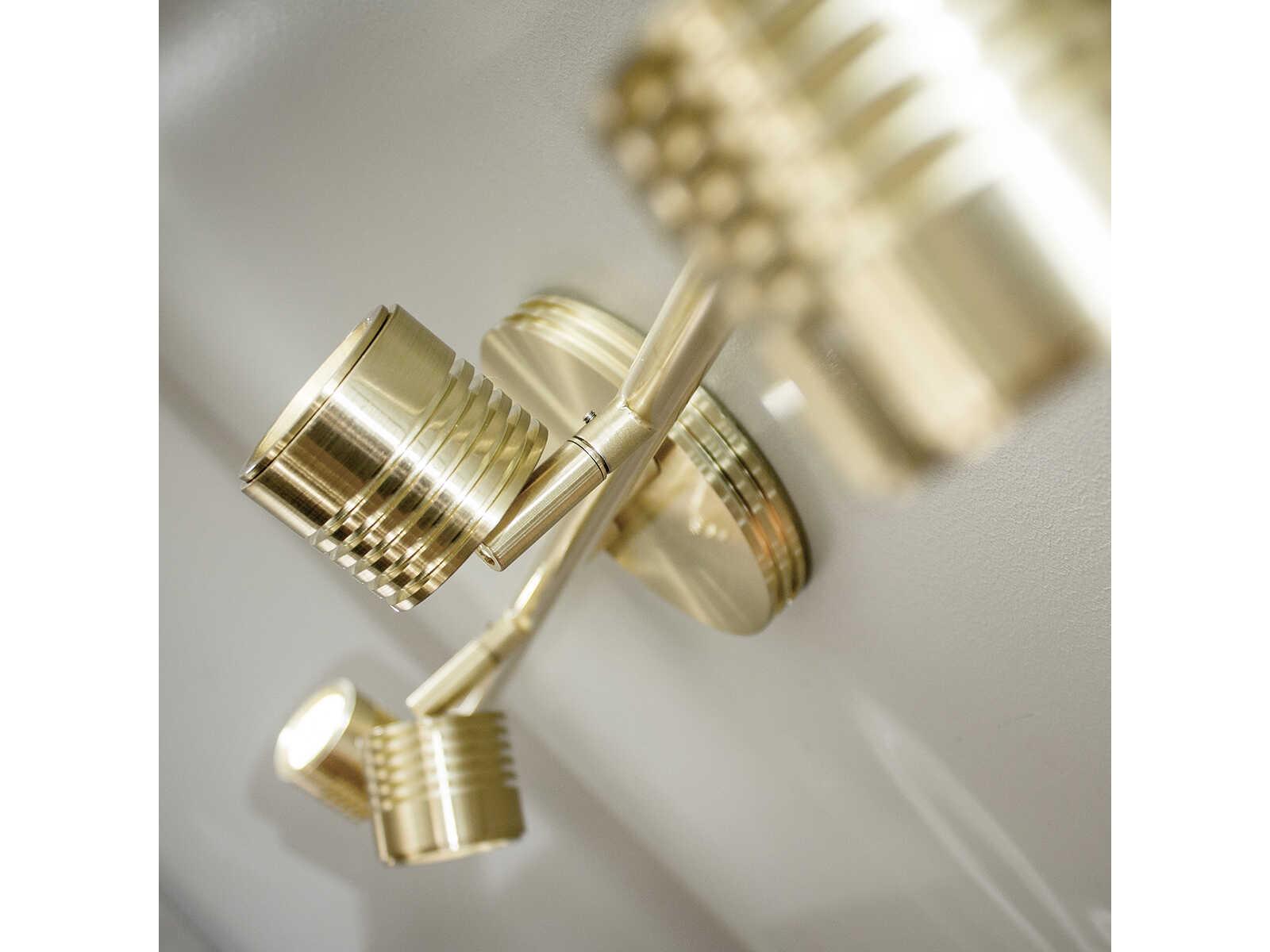 dweLED by WAC Lighting Vector 4-Light Brushed Brass White Linear Track & Rail Light