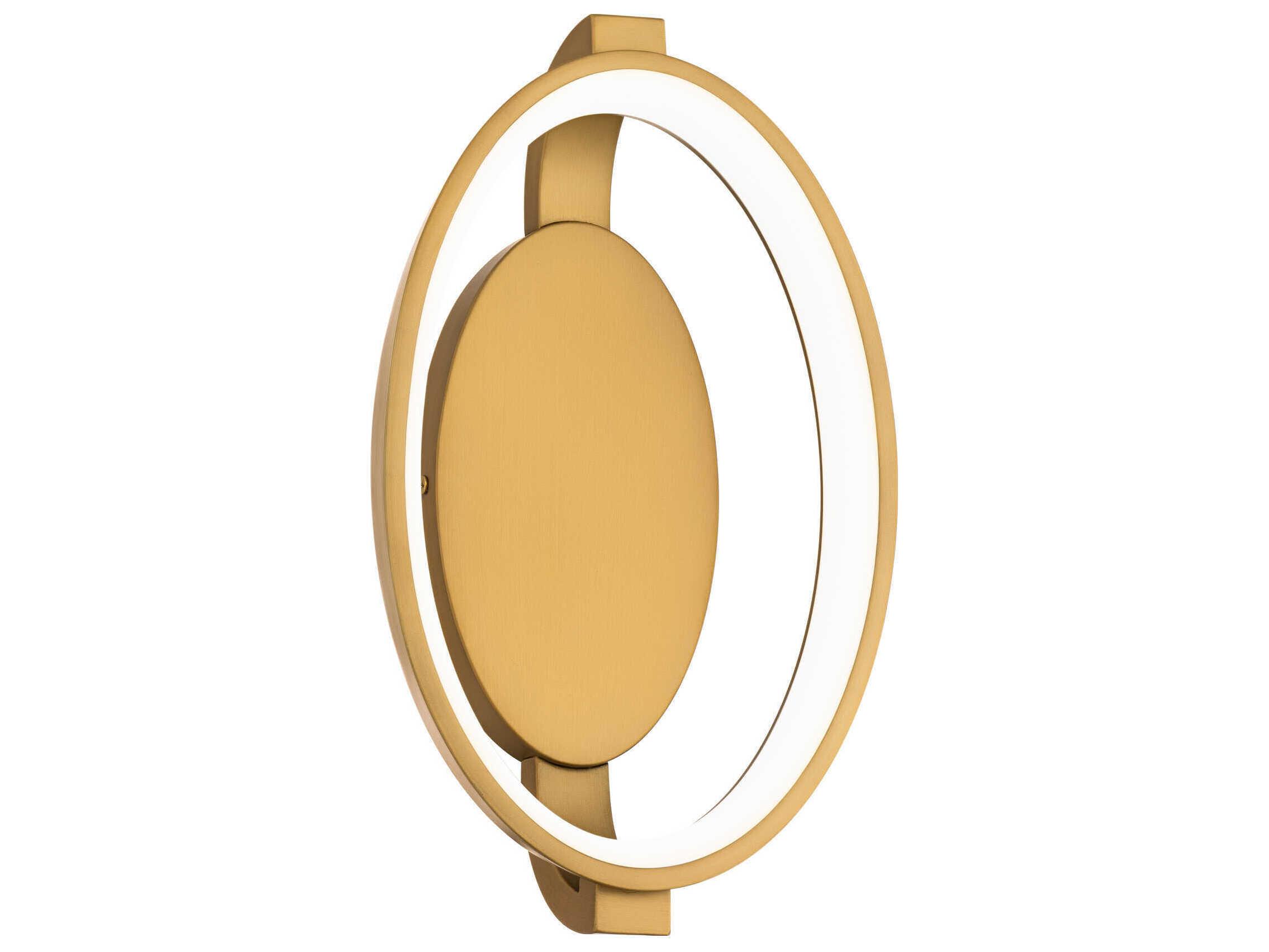 dweLED by WAC Lighting Solitaire 1-Light Aged Brass Wall Sconce