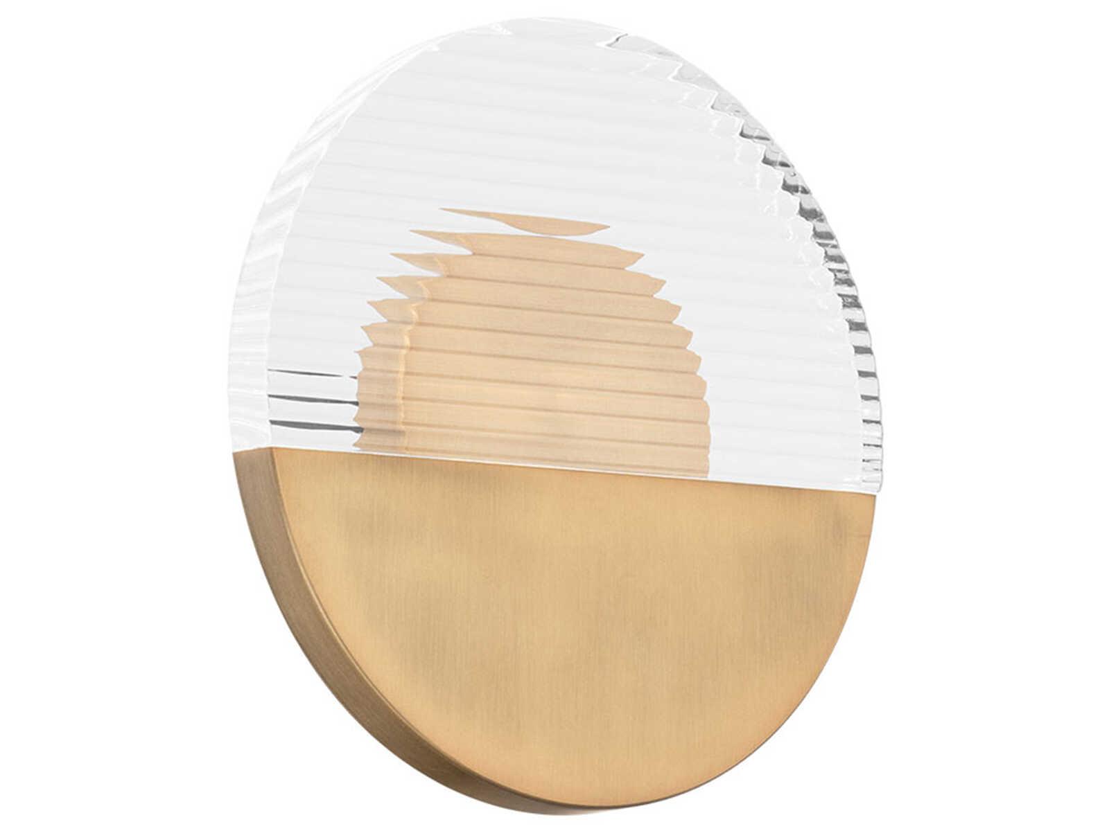 dweLED by WAC Lighting Crescent 1-Light Aged Brass Wall Sconce