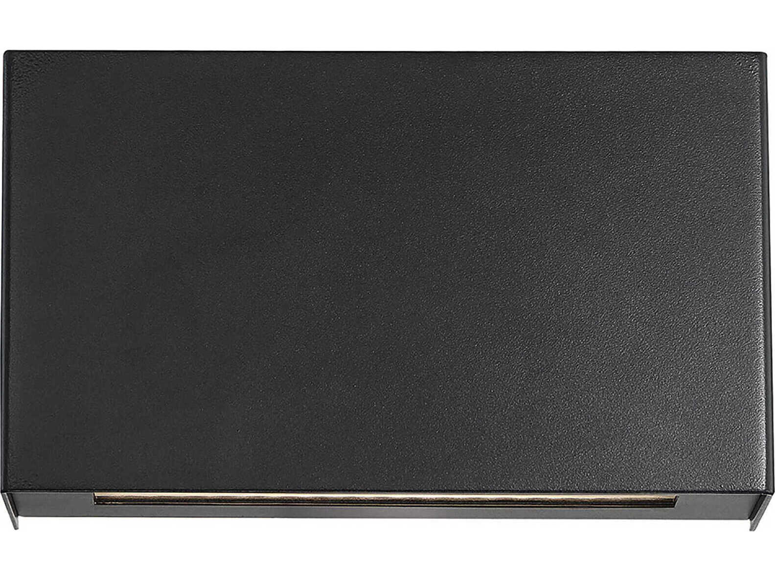 dweLED by WAC Lighting Blok 2-Light Black Glass LED Wall Sconce