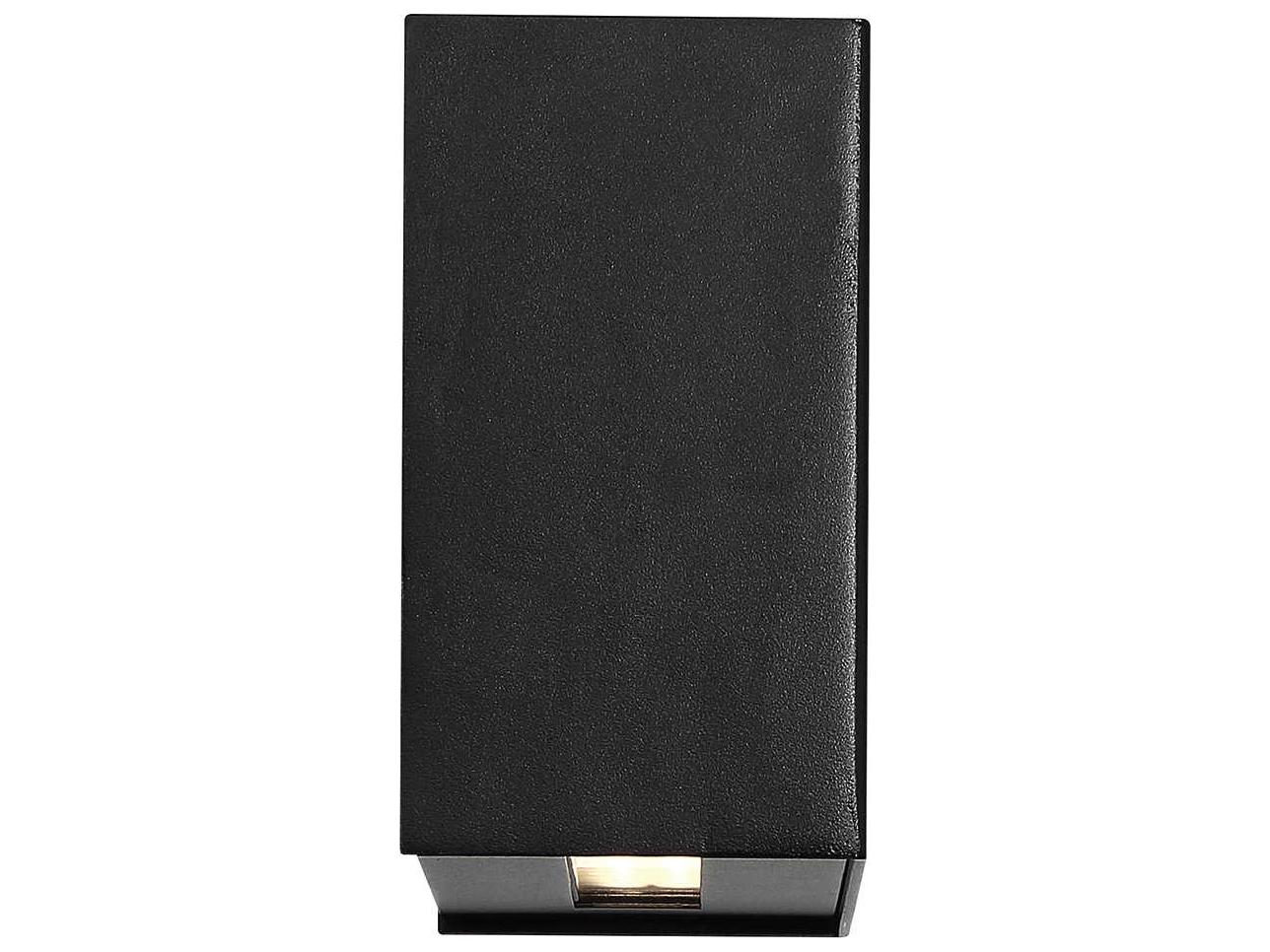 dweLED by WAC Lighting Blok 2-Light Black LED Wall Sconce