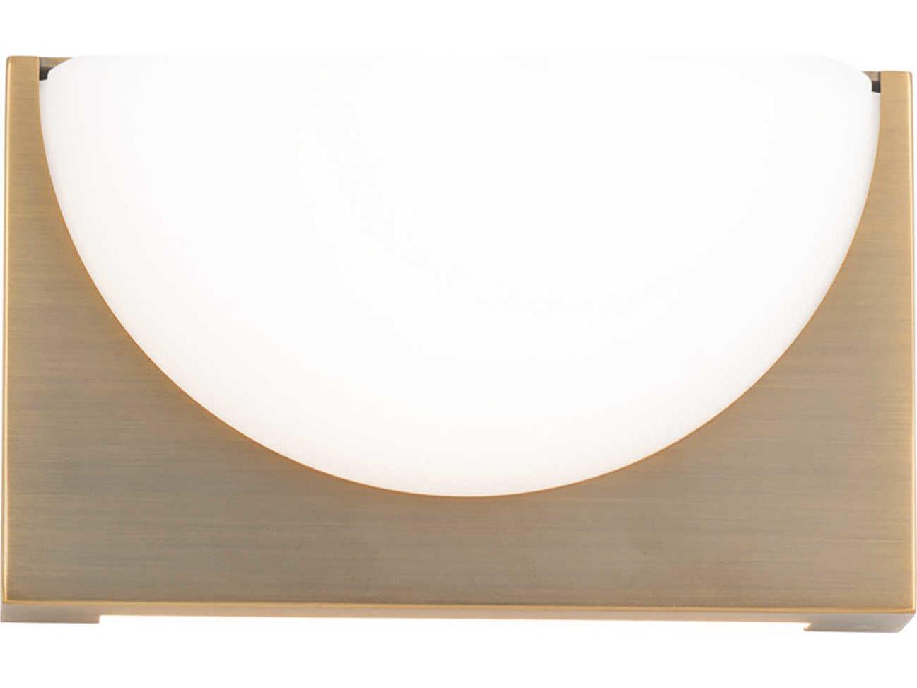 dweLED by WAC Lighting Mylie 1-Light Aged Brass Glass LED Wall Sconce