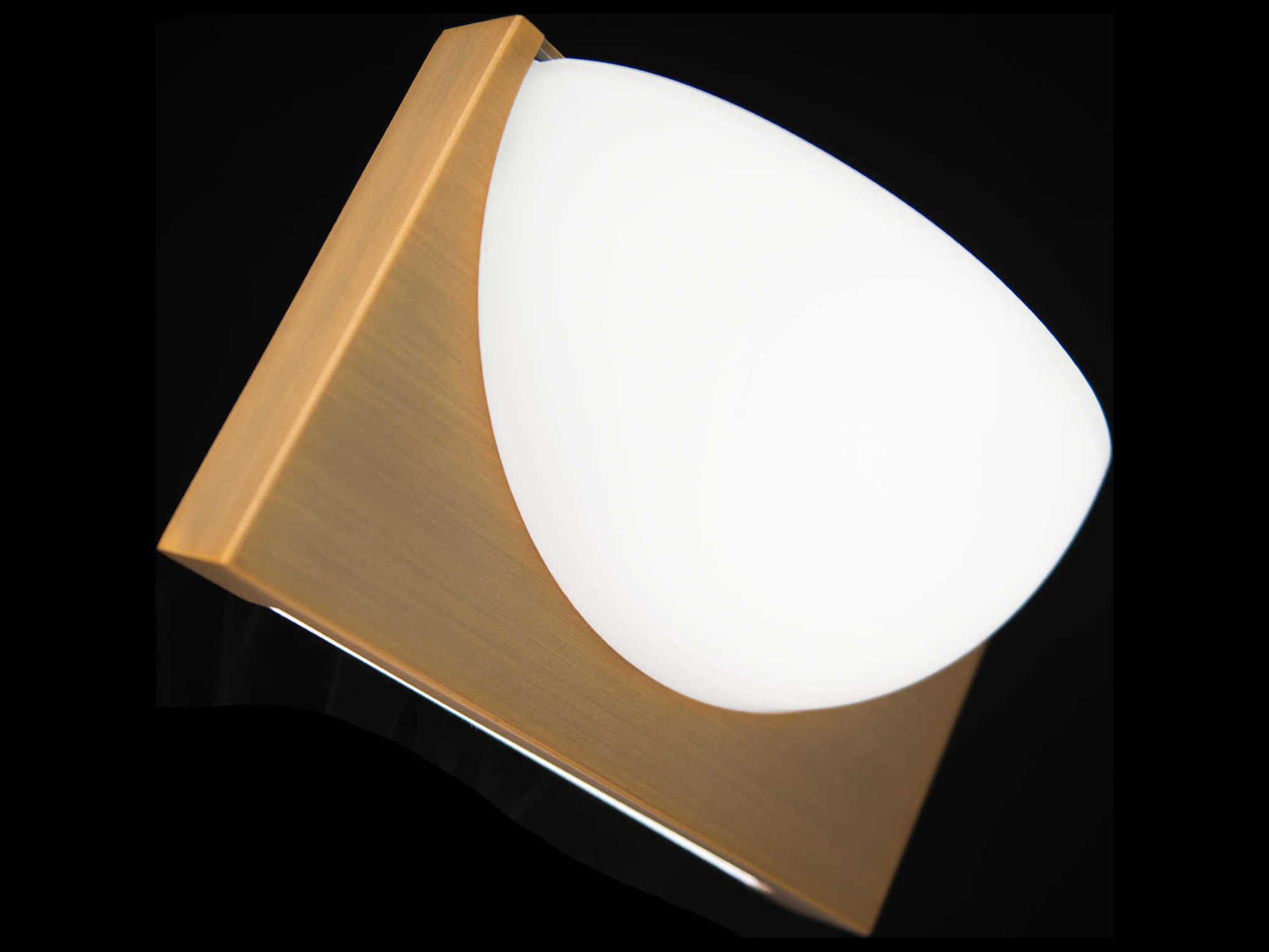 dweLED by WAC Lighting Mylie 1-Light Aged Brass Glass LED Wall Sconce