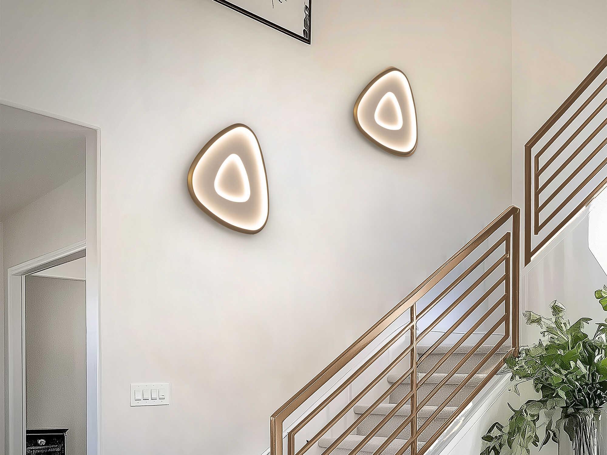 dweLED by WAC Lighting Mandala 1-Light Aged Brass Wall Sconce