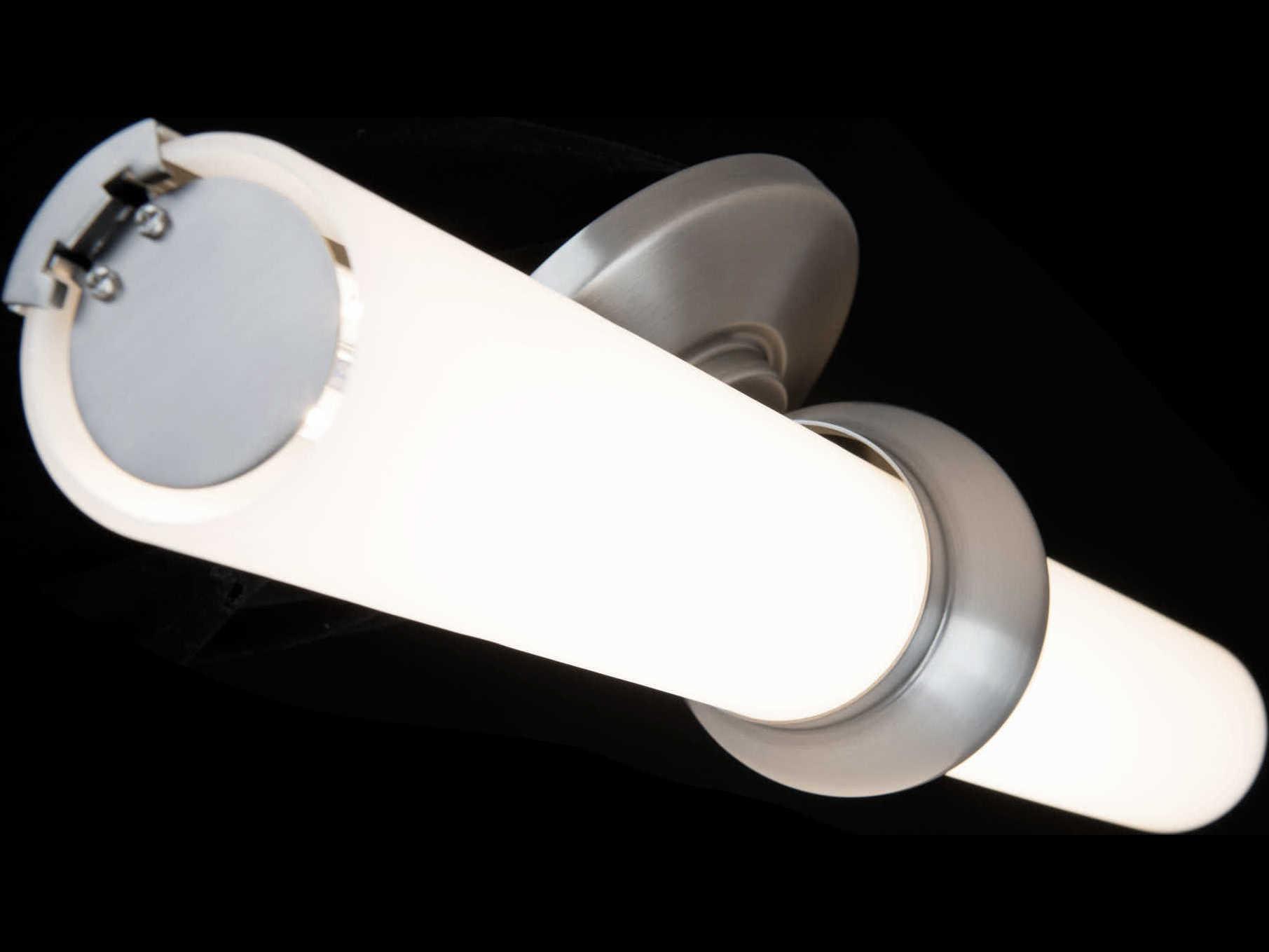 dweLED by WAC Lighting Juliet 2-Light Brushed Nickel Glass LED Vanity Light