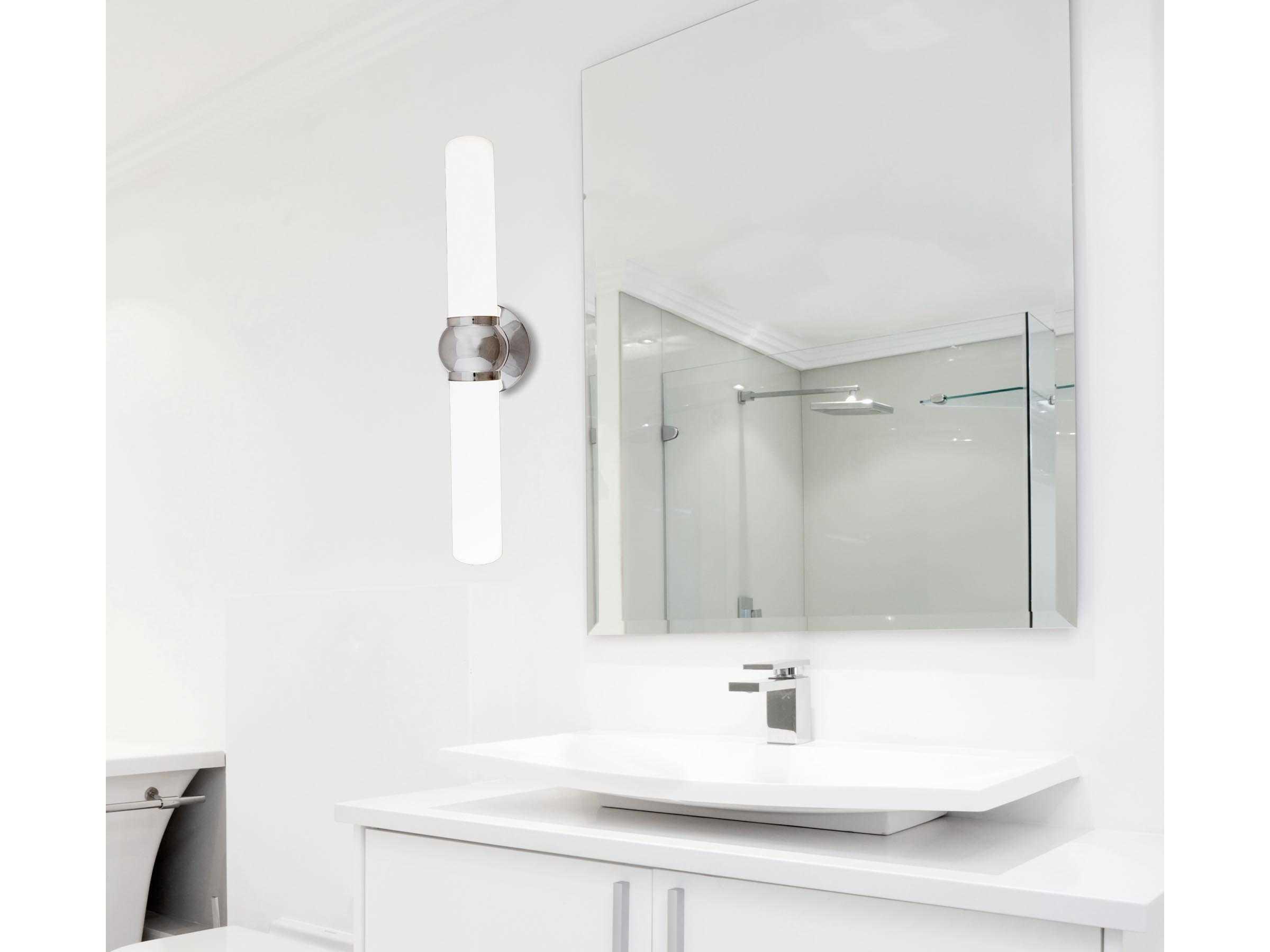 dweLED by WAC Lighting Juliet 2-Light Chrome Glass LED Vanity Light