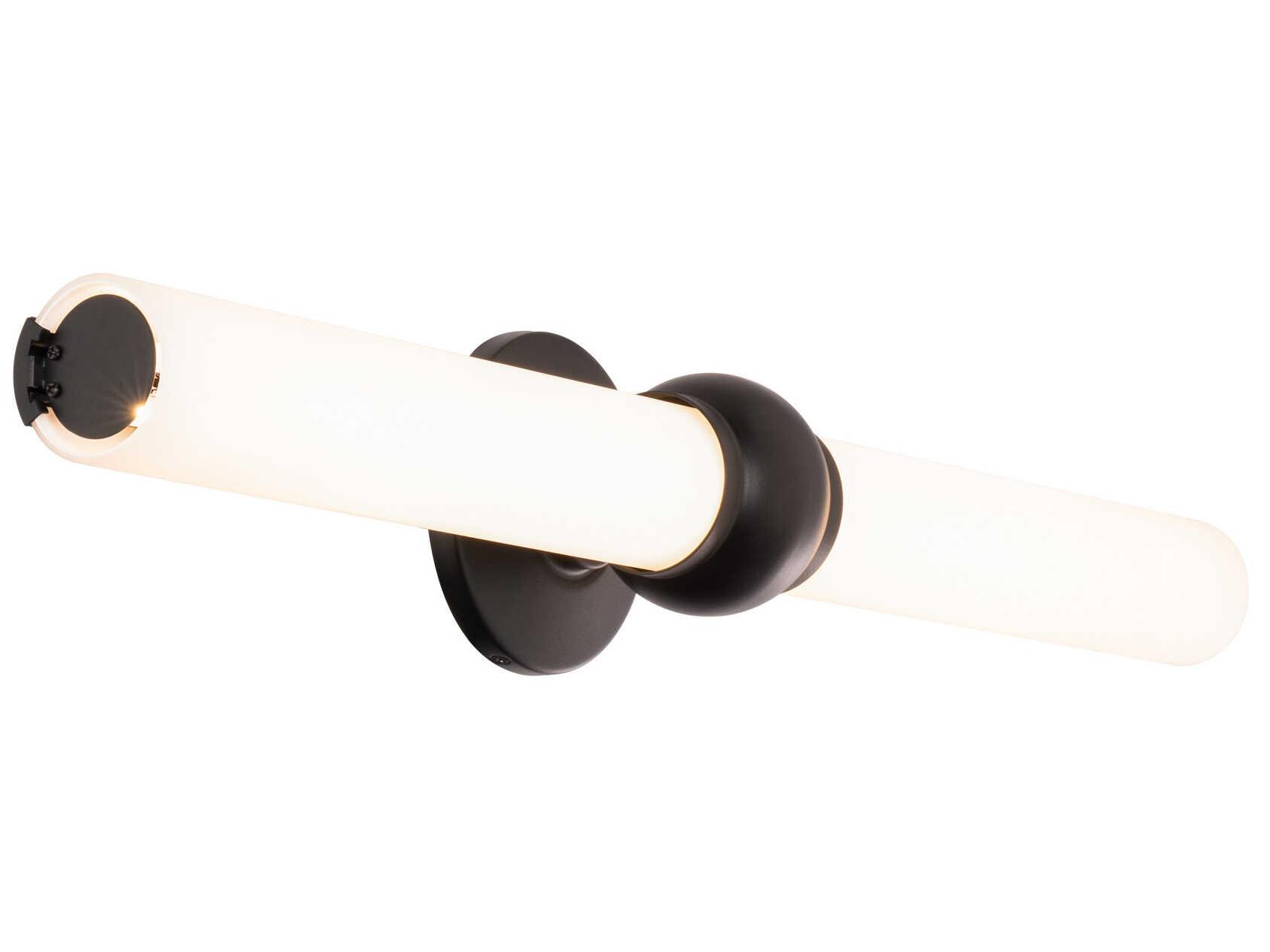 dweLED by WAC Lighting Juliet 2-Light Black Glass LED Vanity Light