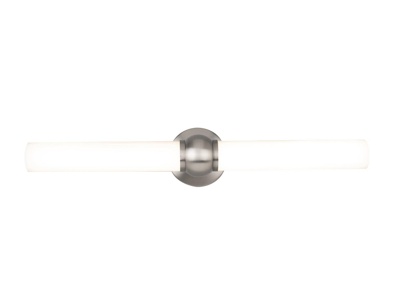dweLED by WAC Lighting Juliet 2-Light Brushed Nickel Glass LED Vanity Light