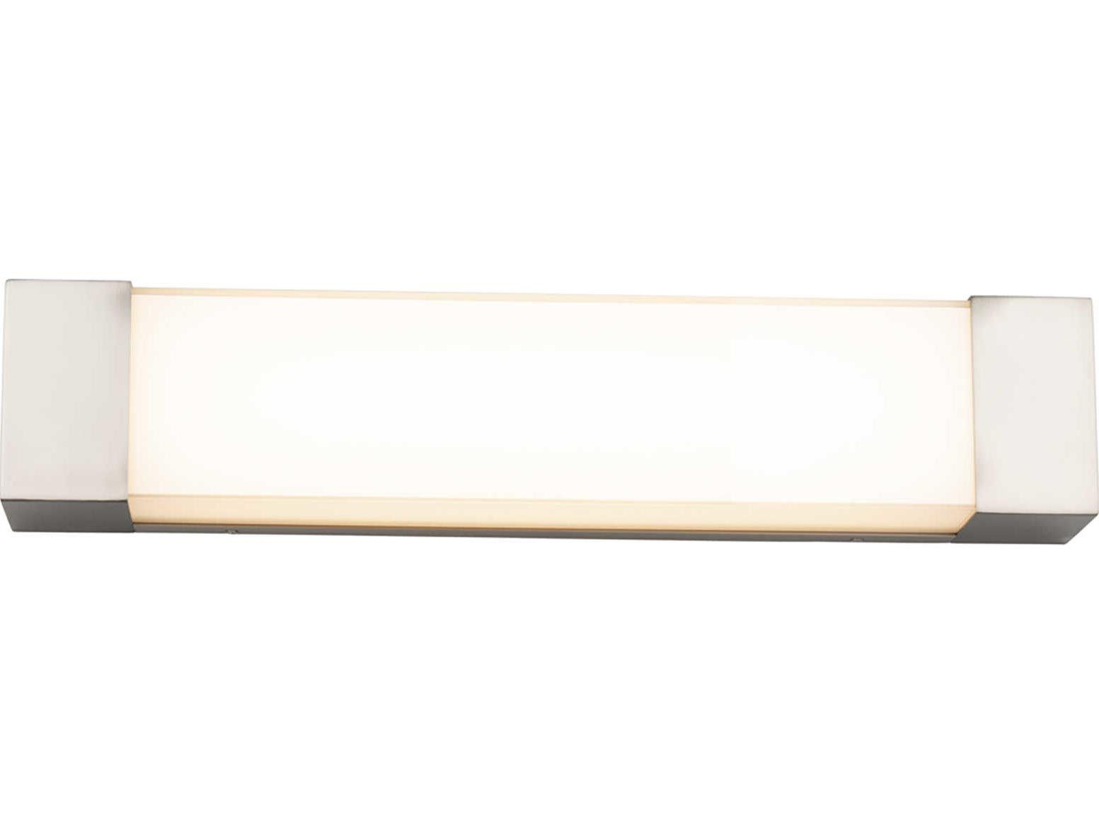 dweLED by WAC Lighting Darcy 1-Light Brushed Nickel Glass LED Vanity Light