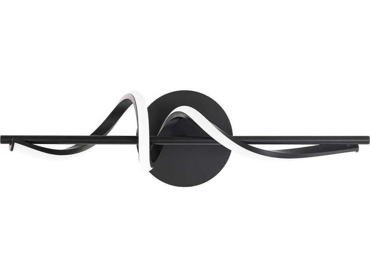 dweLED by WAC Lighting Corkscrew 1-Light Black Vanity Light