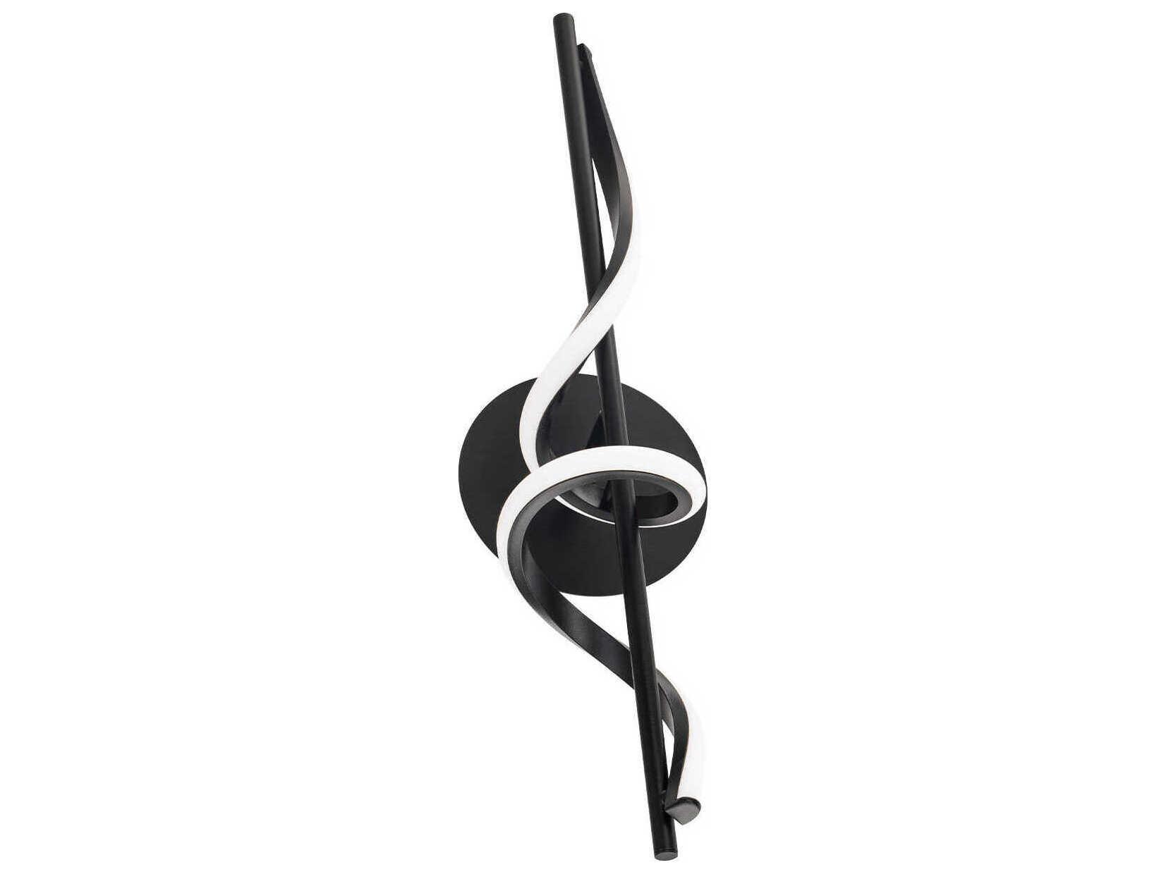 dweLED by WAC Lighting Corkscrew 1-Light Black Vanity Light