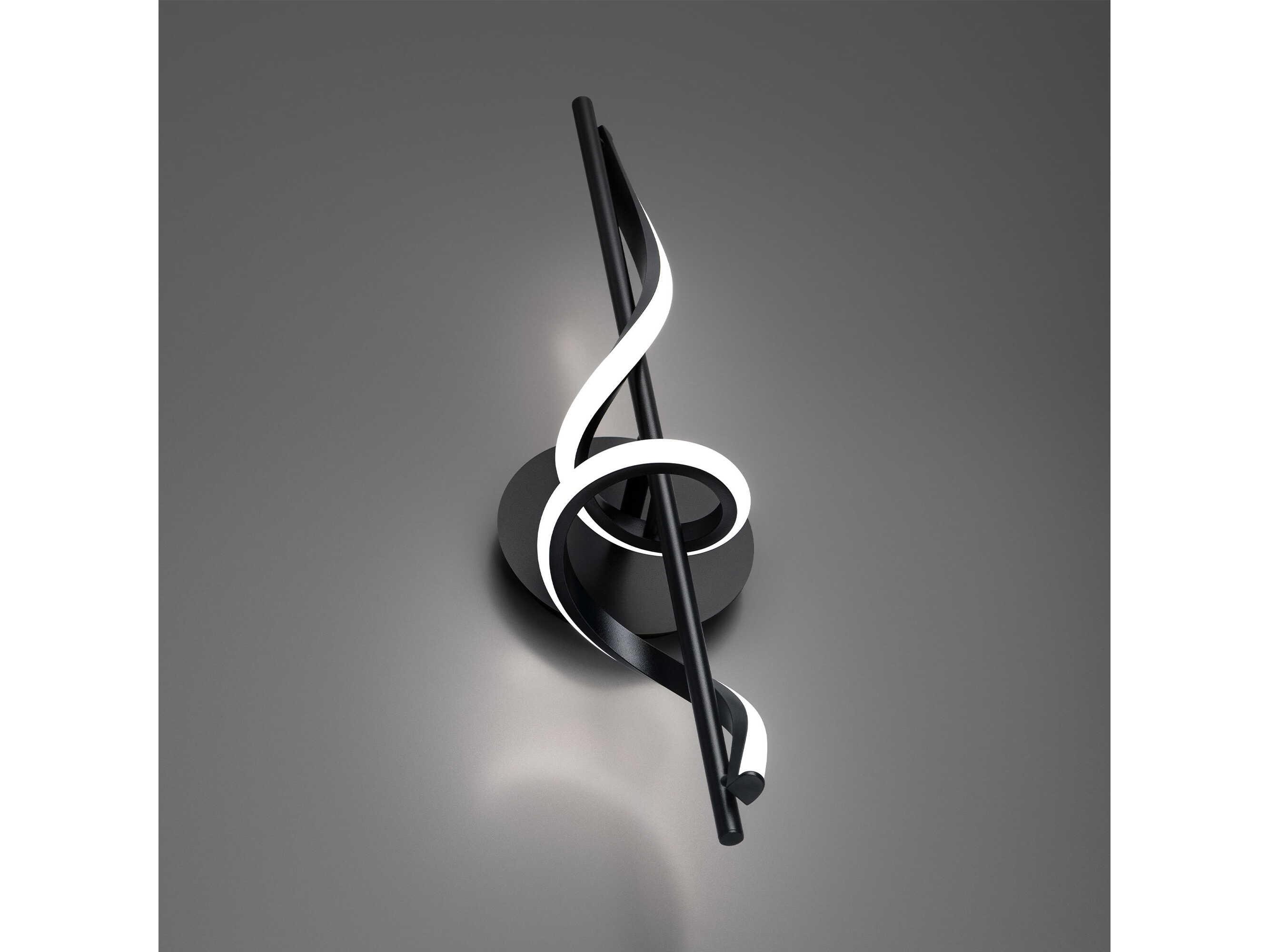 dweLED by WAC Lighting Corkscrew 1-Light Black Vanity Light