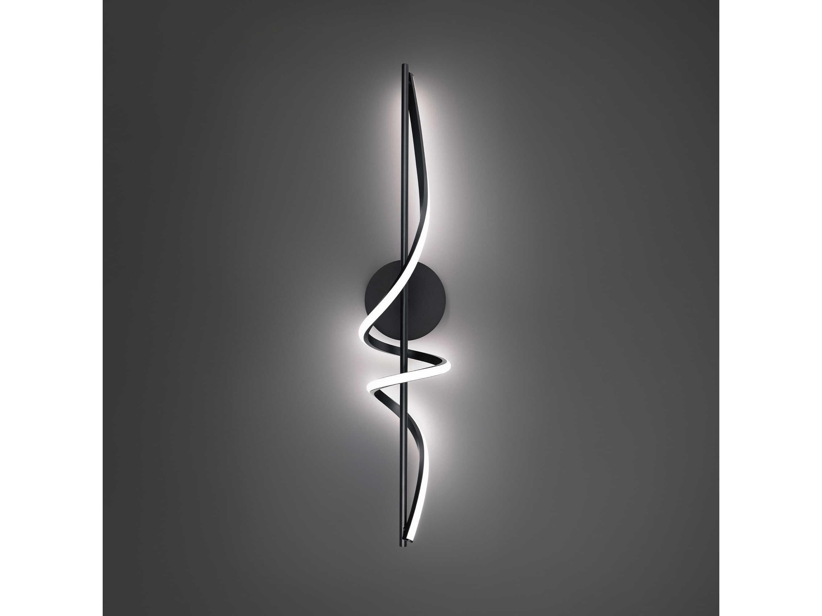 dweLED by WAC Lighting Corkscrew 1-Light Black Vanity Light