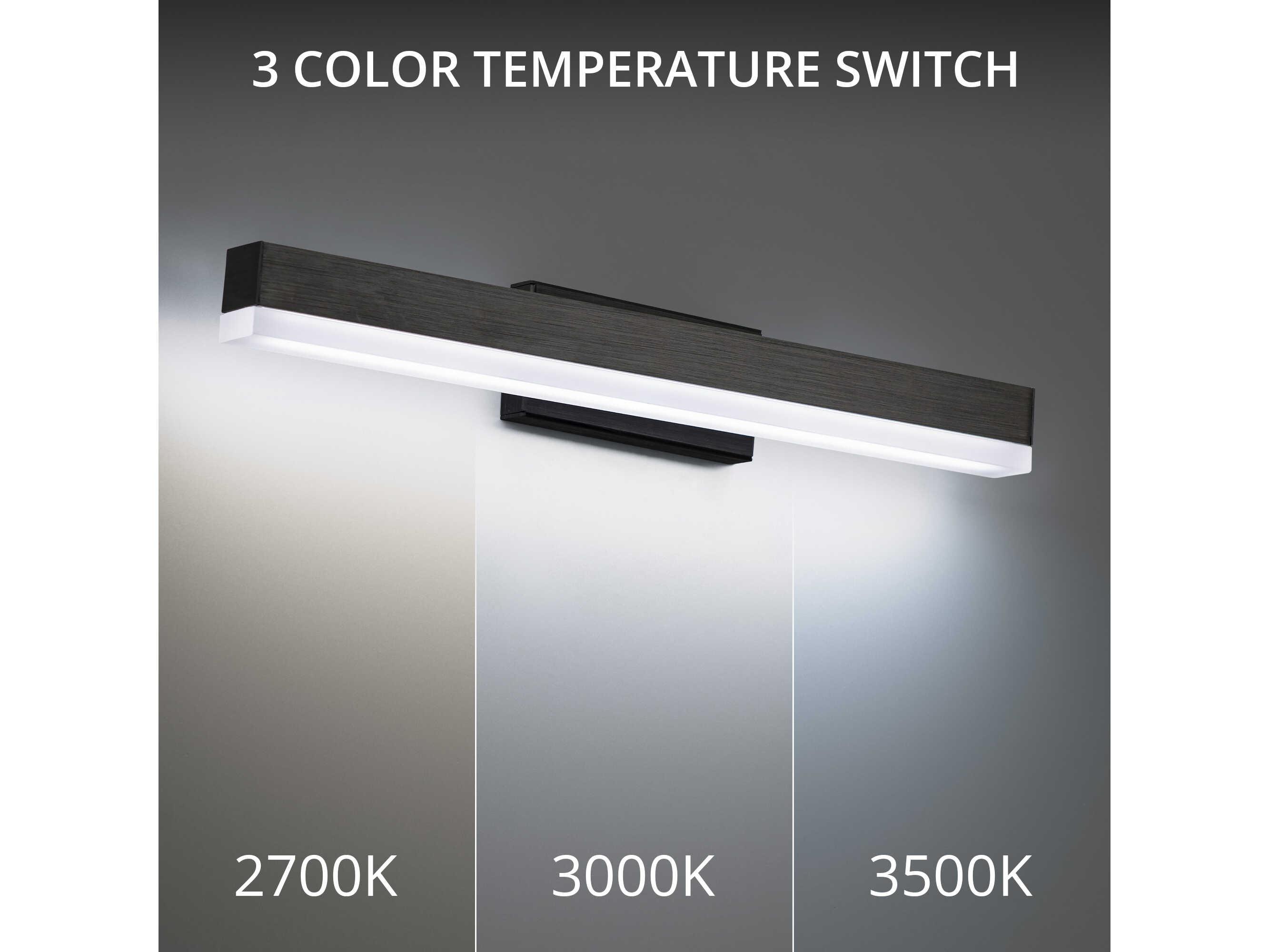 dweLED by WAC Lighting Styx 1-Light Black Glass LED Vanity Light