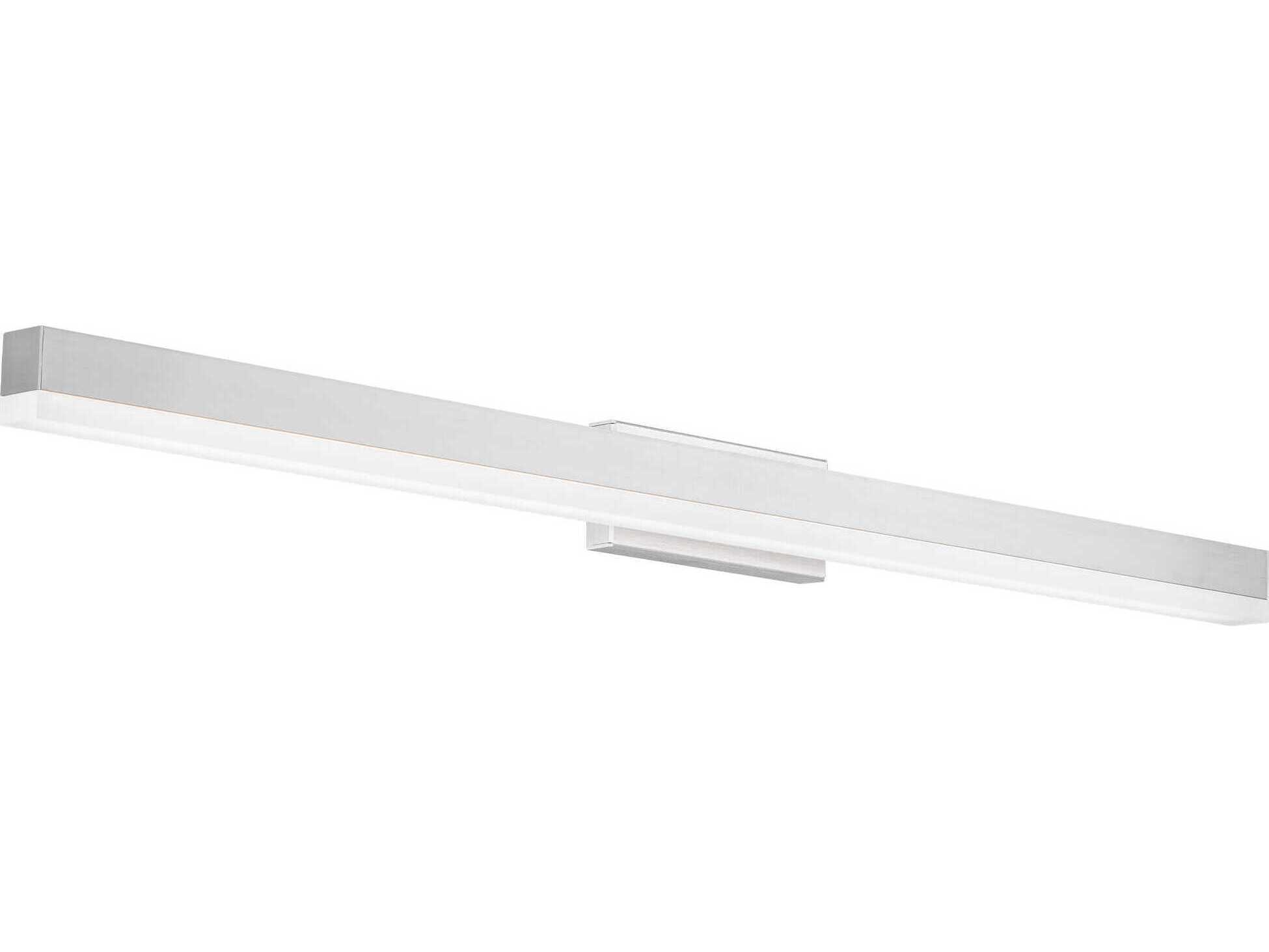 dweLED by WAC Lighting Styx 1-Light Brushed Aluminum Silver Glass LED Vanity Light