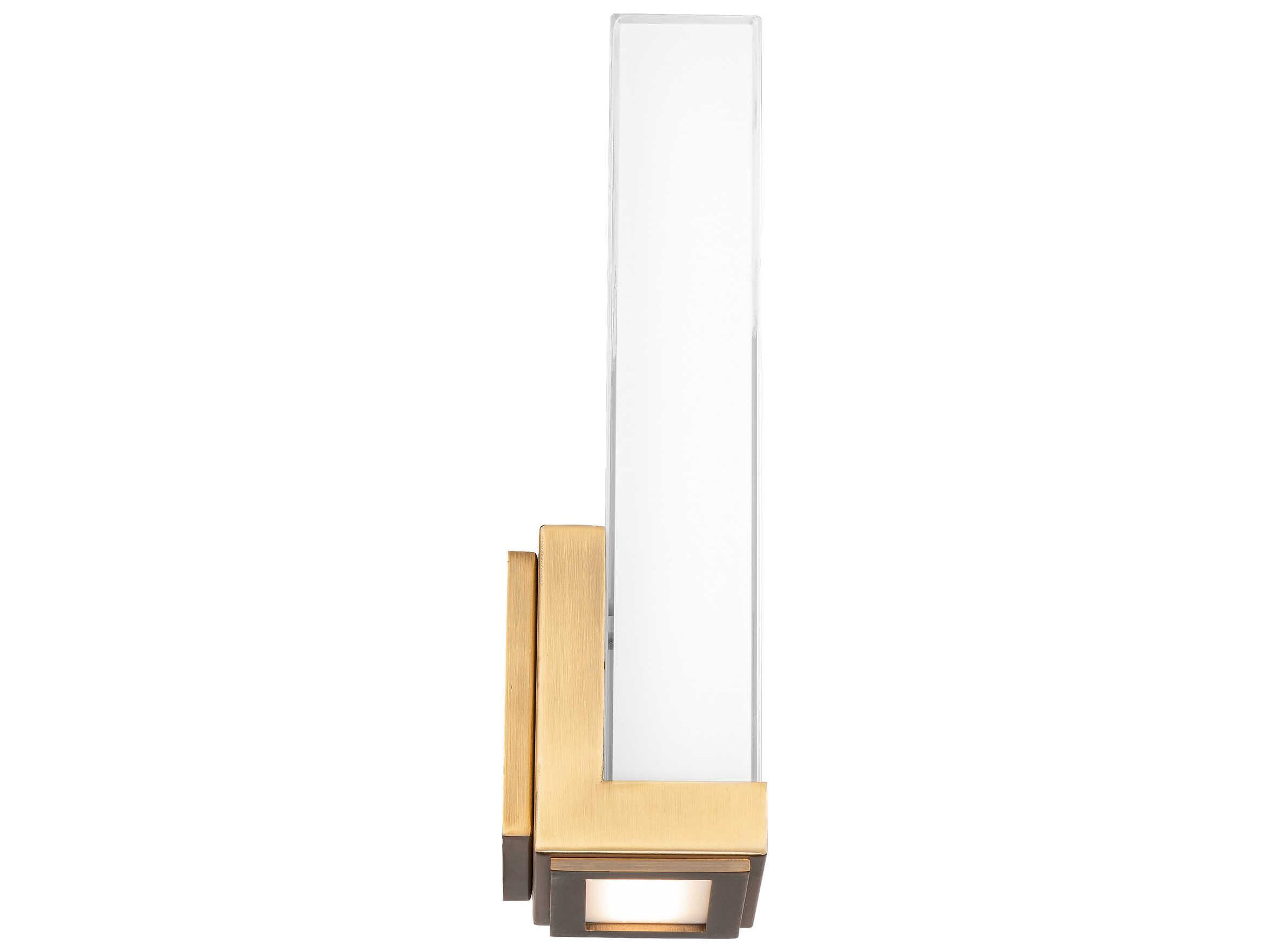 dweLED by WAC Lighting Coltrane 1-Light Black Glass LED Wall Sconce