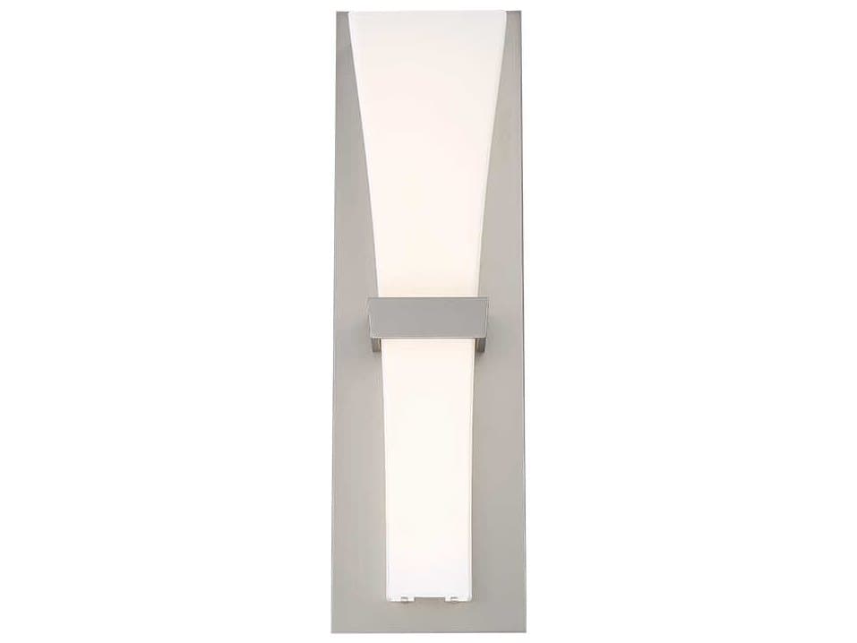 dweLED by WAC Lighting Prohibition 1-Light Satin Nickel Glass LED Wall Sconce