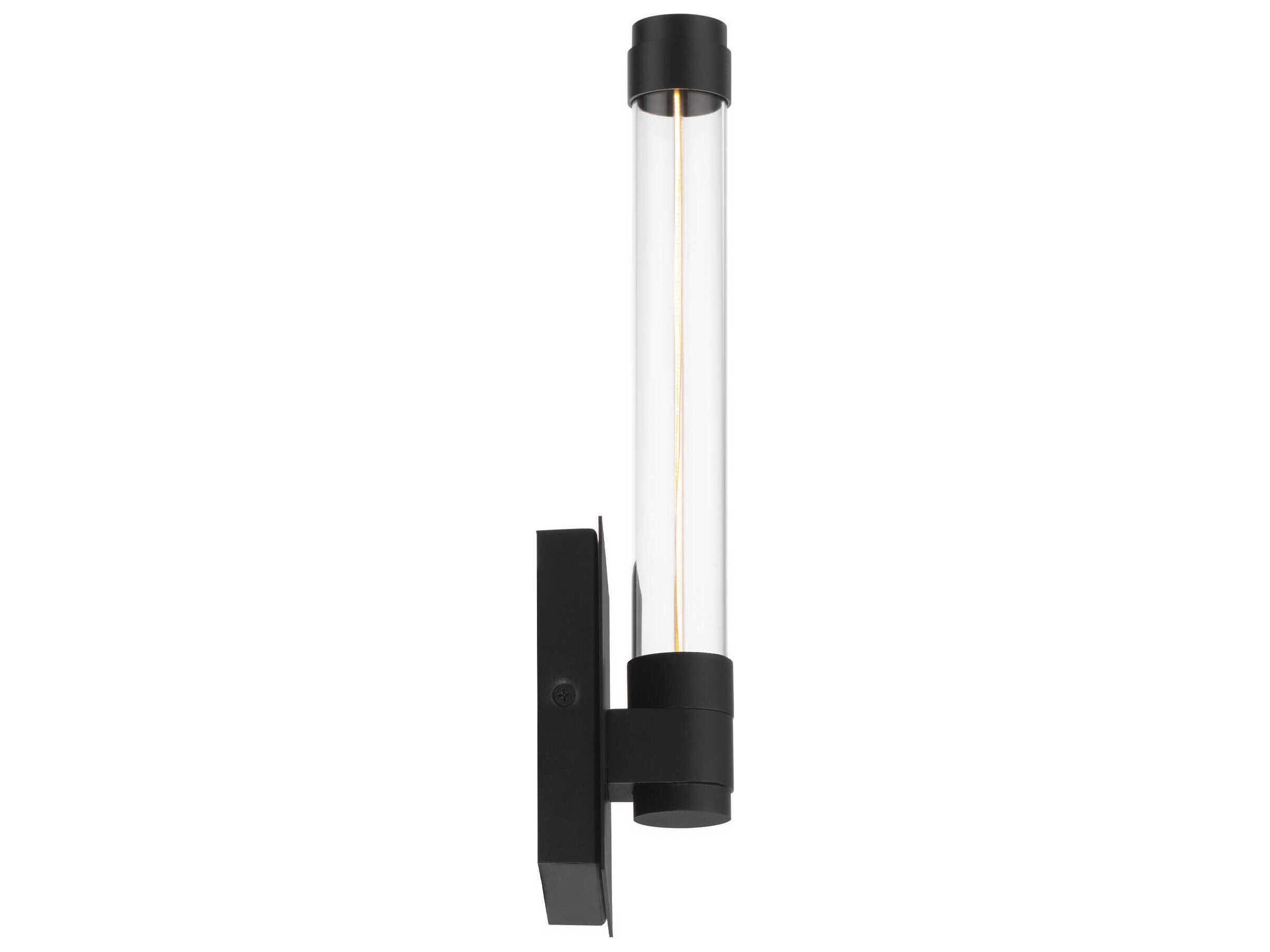 dweLED by WAC Lighting Jedi 1-Light Black Glass LED Wall Sconce