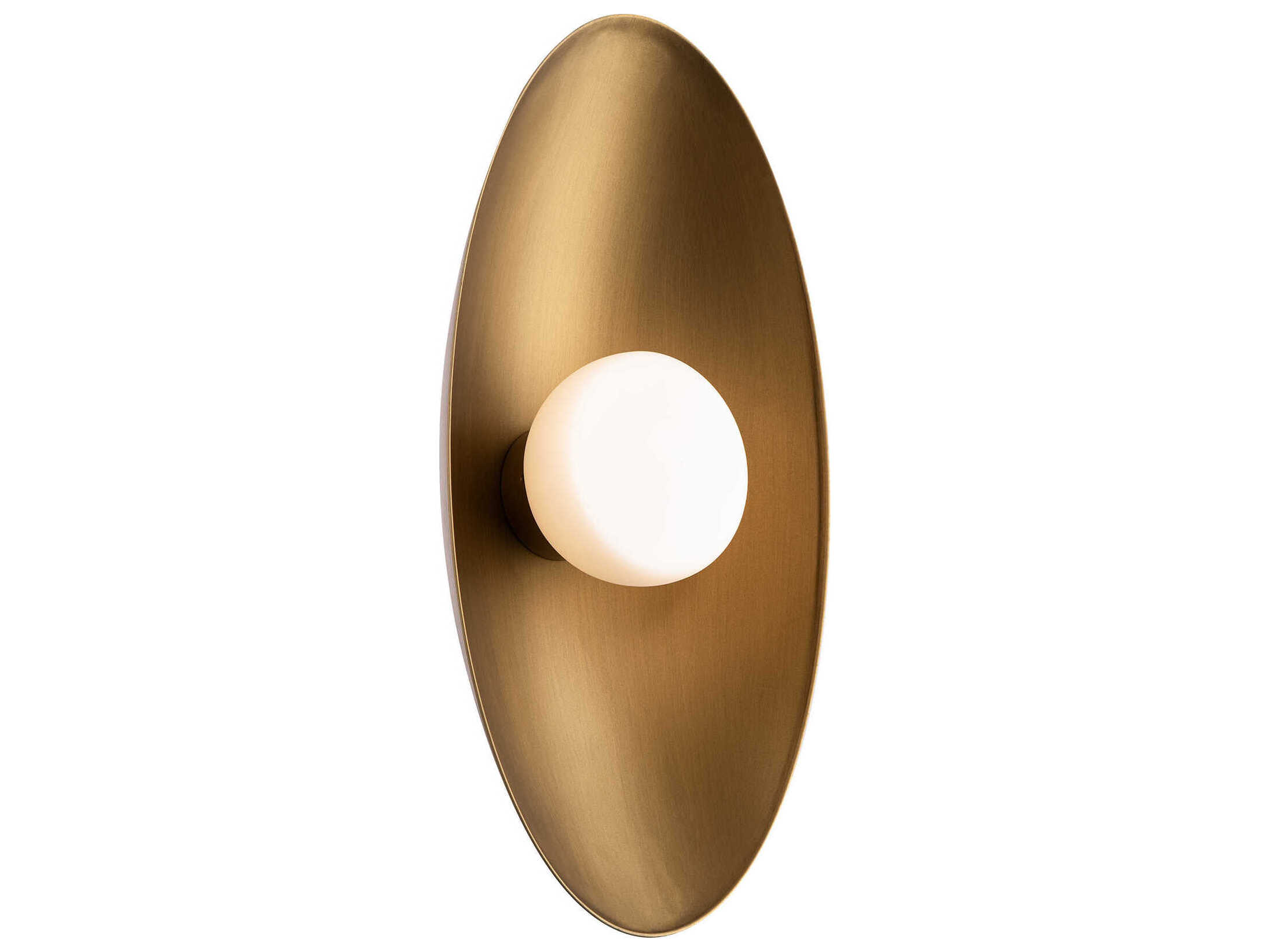 dweLED by WAC Lighting Glamour 1-Light Aged Brass Glass LED Wall Sconce
