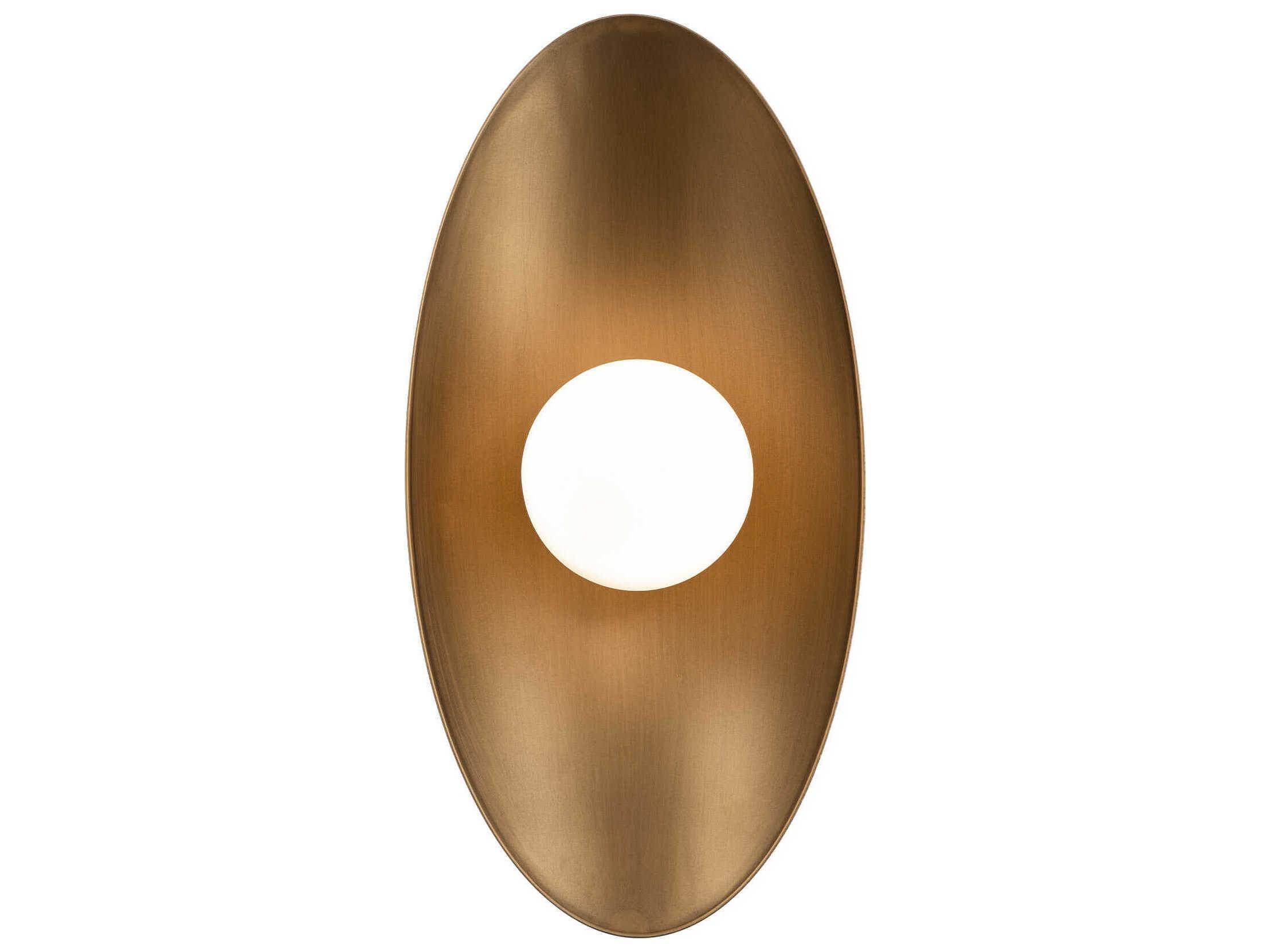 dweLED by WAC Lighting Glamour 1-Light Aged Brass Glass LED Wall Sconce