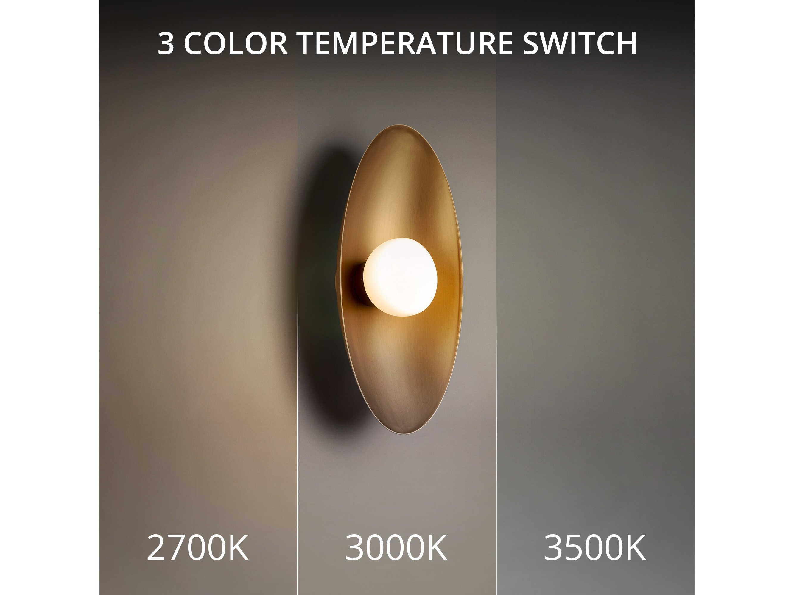 dweLED by WAC Lighting Glamour 1-Light Aged Brass Glass LED Wall Sconce