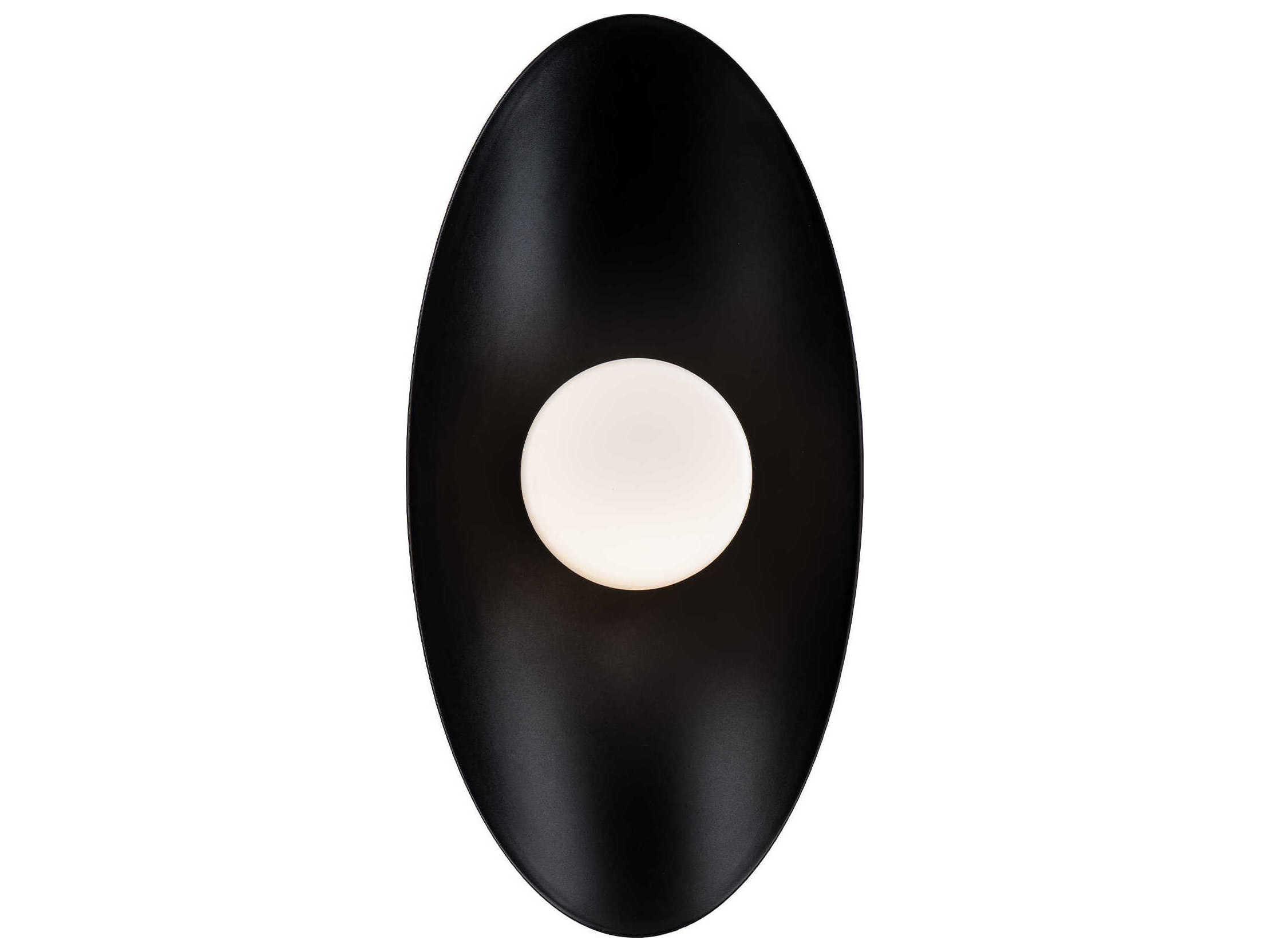 dweLED by WAC Lighting Glamour 1-Light Black Glass LED Wall Sconce