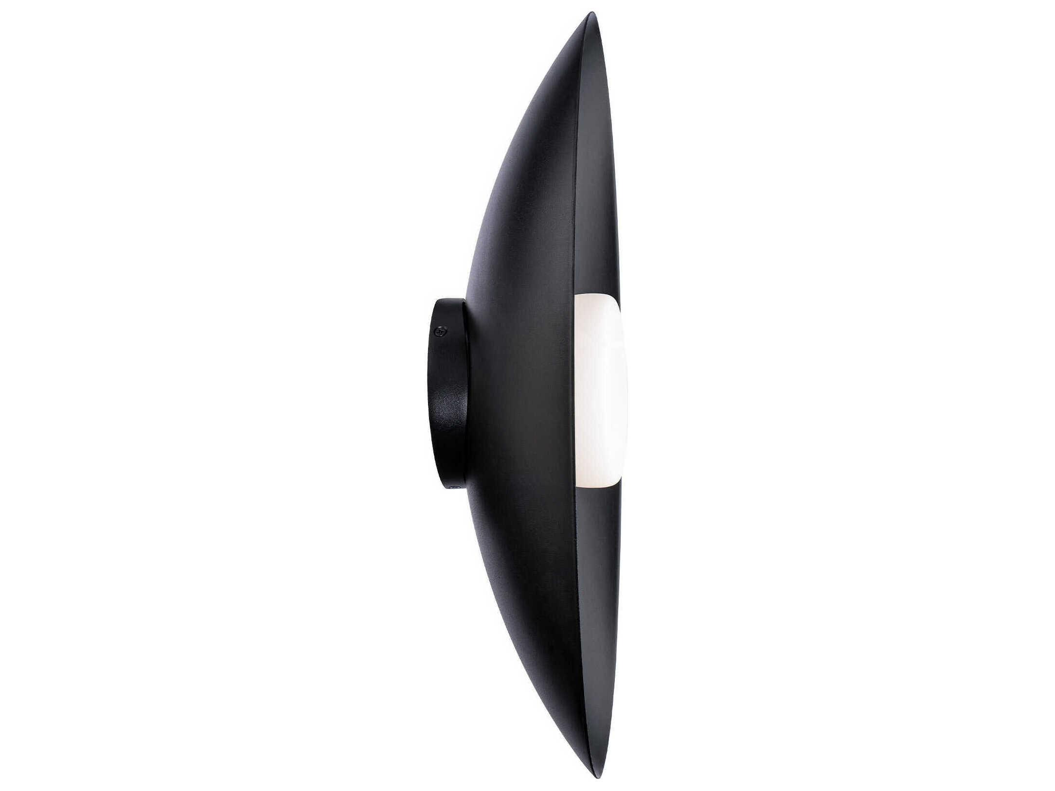 dweLED by WAC Lighting Glamour 1-Light Black Glass LED Wall Sconce