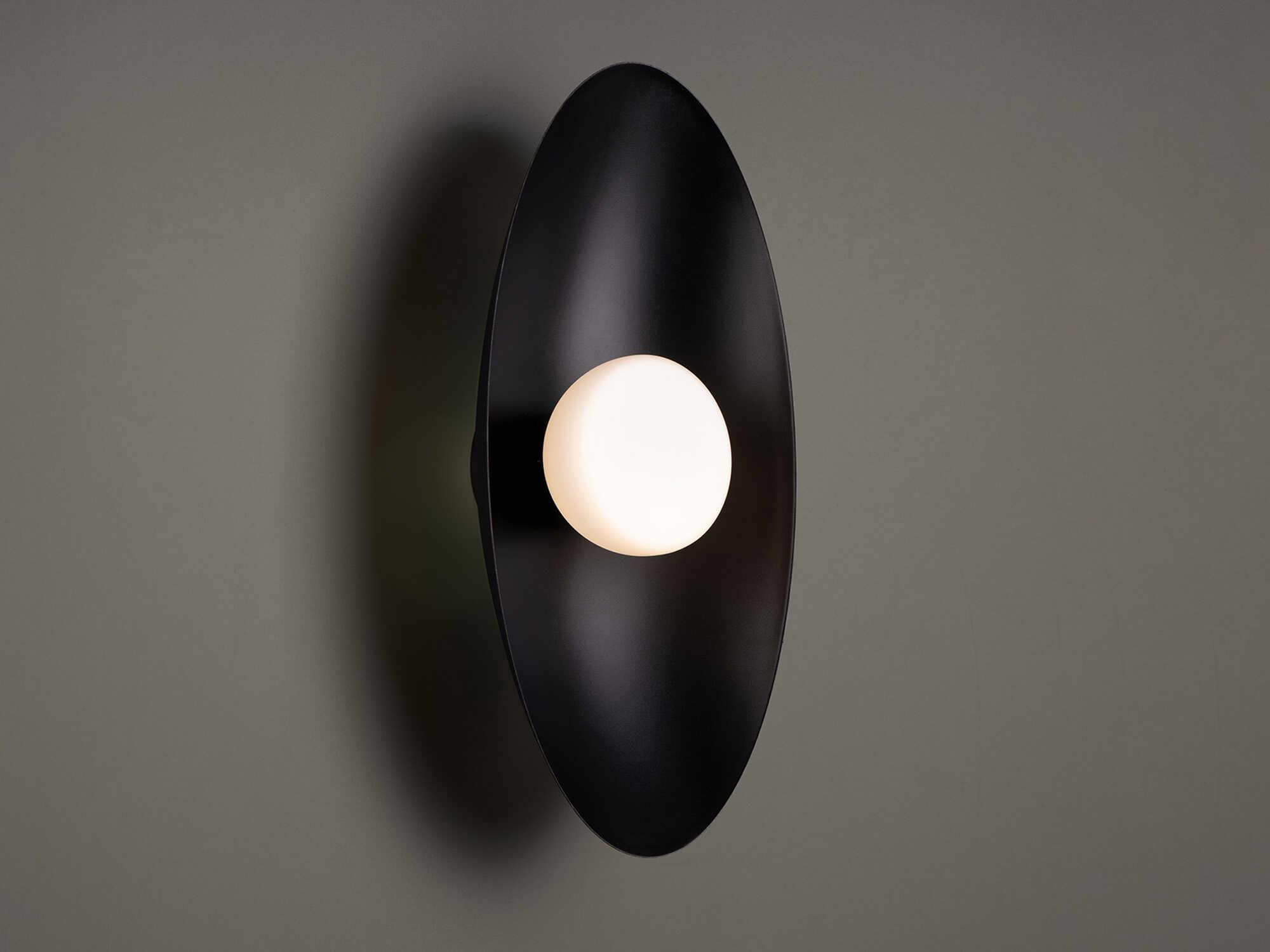 dweLED by WAC Lighting Glamour 1-Light Black Glass LED Wall Sconce