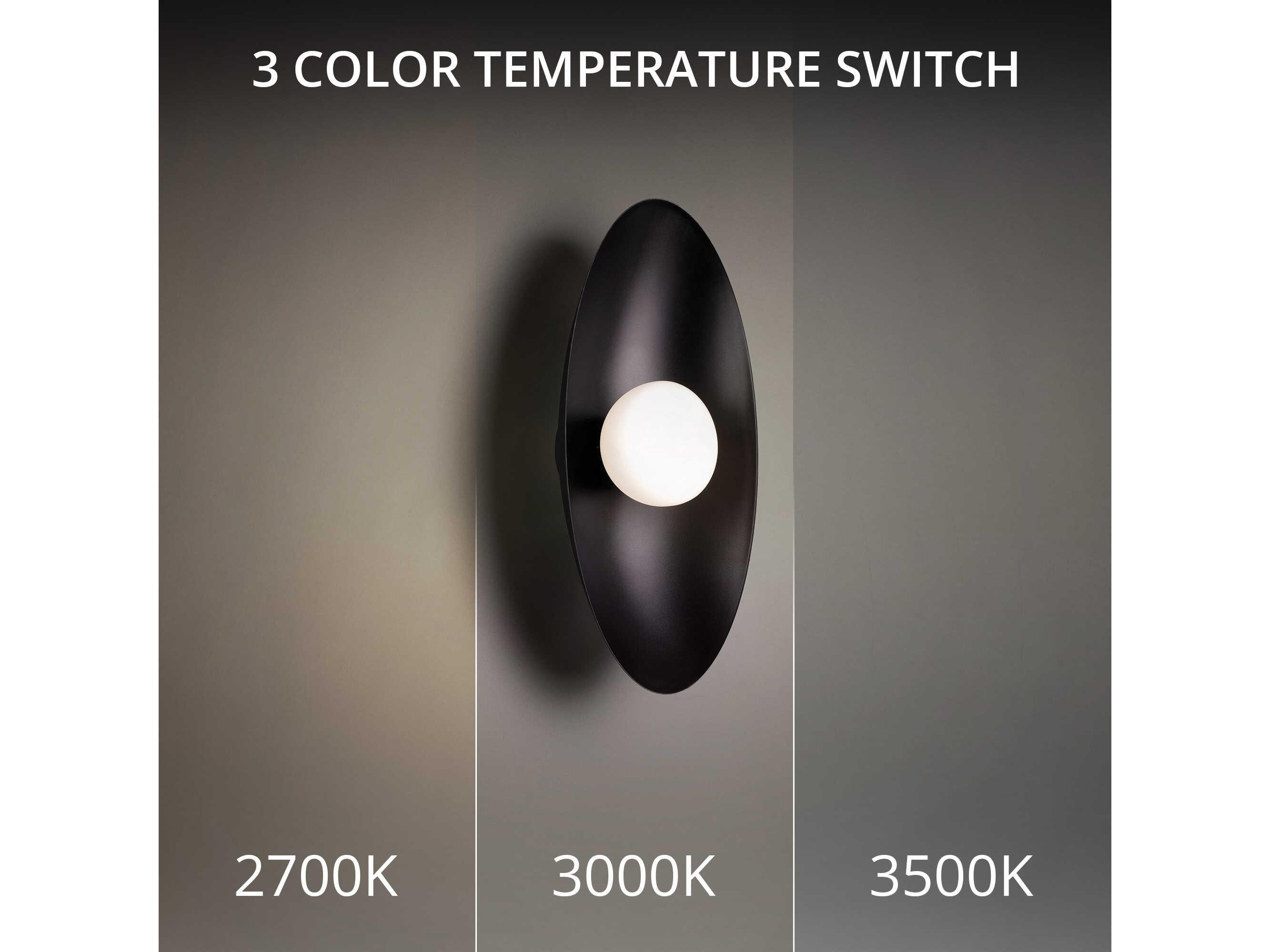 dweLED by WAC Lighting Glamour 1-Light Black Glass LED Wall Sconce