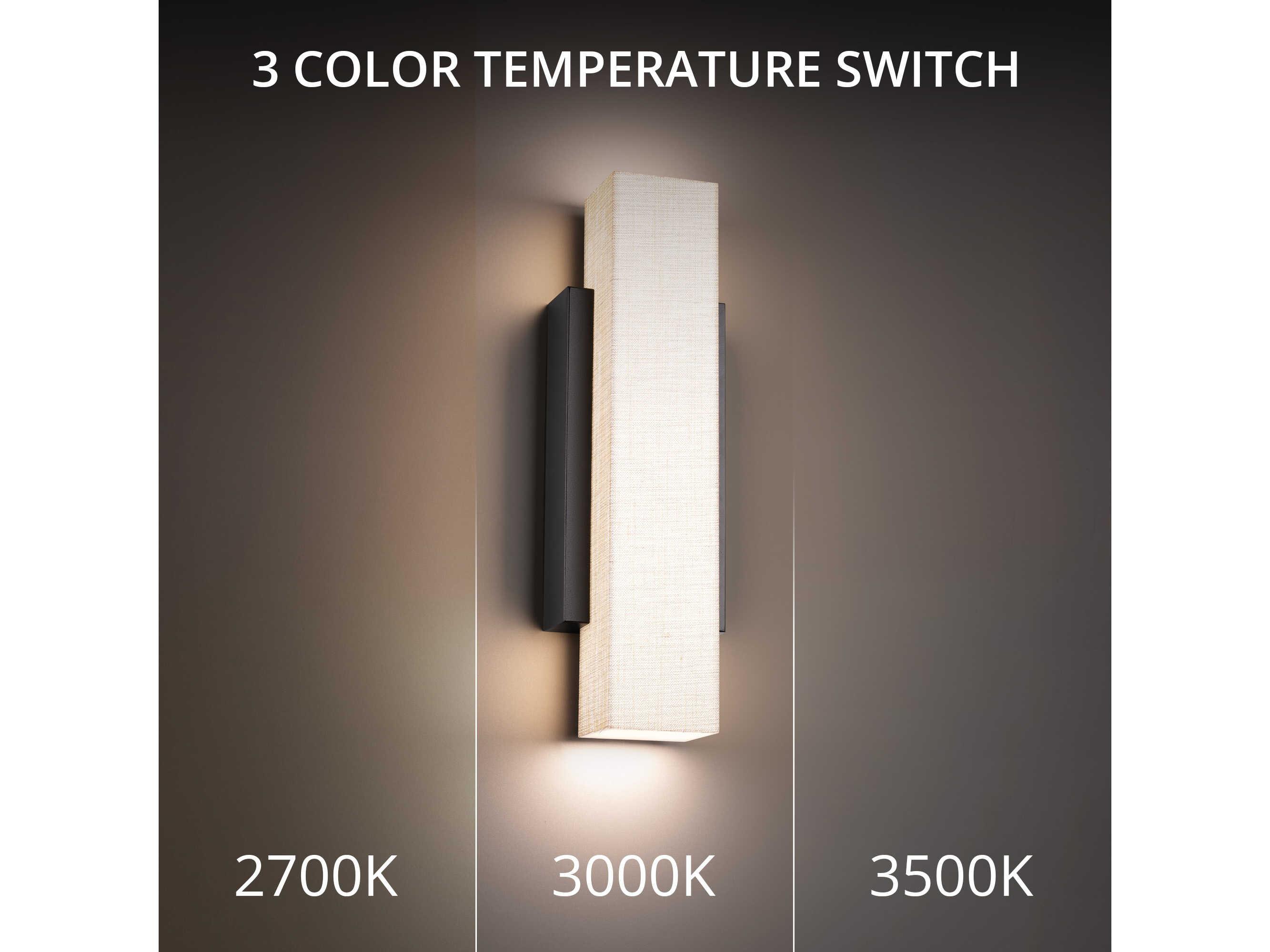 dweLED by WAC Lighting Volga 1-Light Black LED Wall Sconce