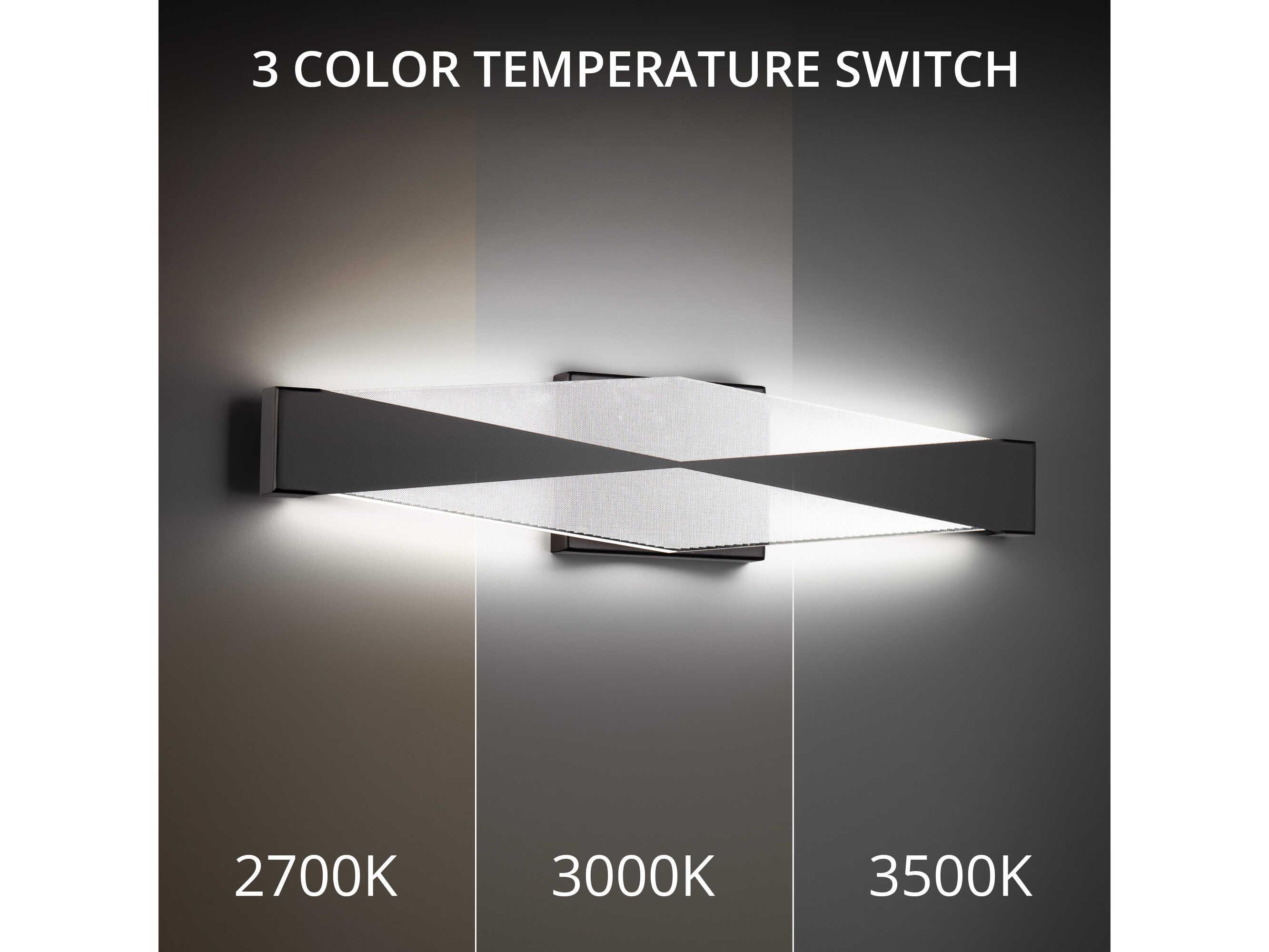 dweLED by WAC Lighting Enigmatic 1-Light Black LED Vanity Light