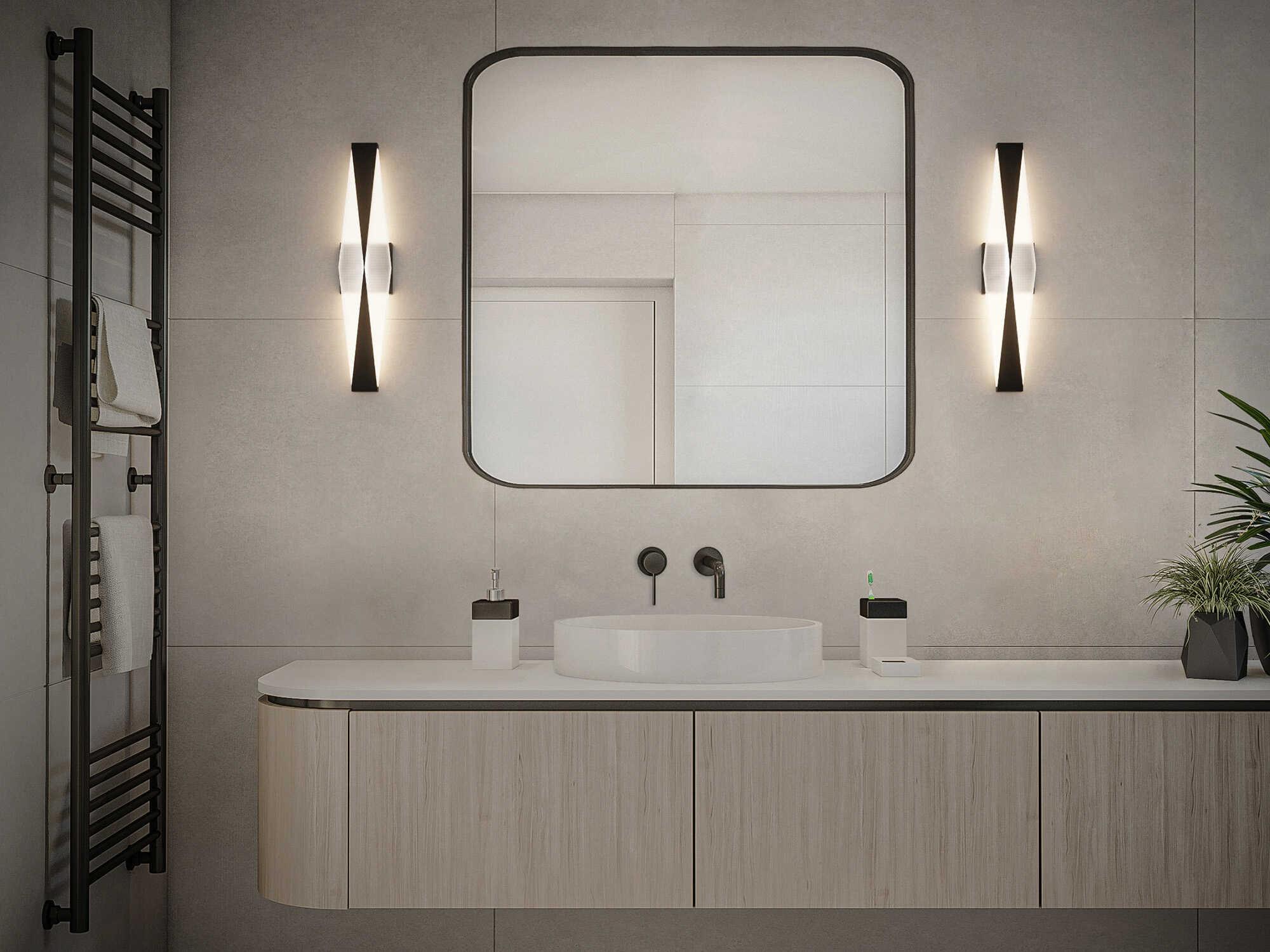 dweLED by WAC Lighting Enigmatic 1-Light Black LED Vanity Light