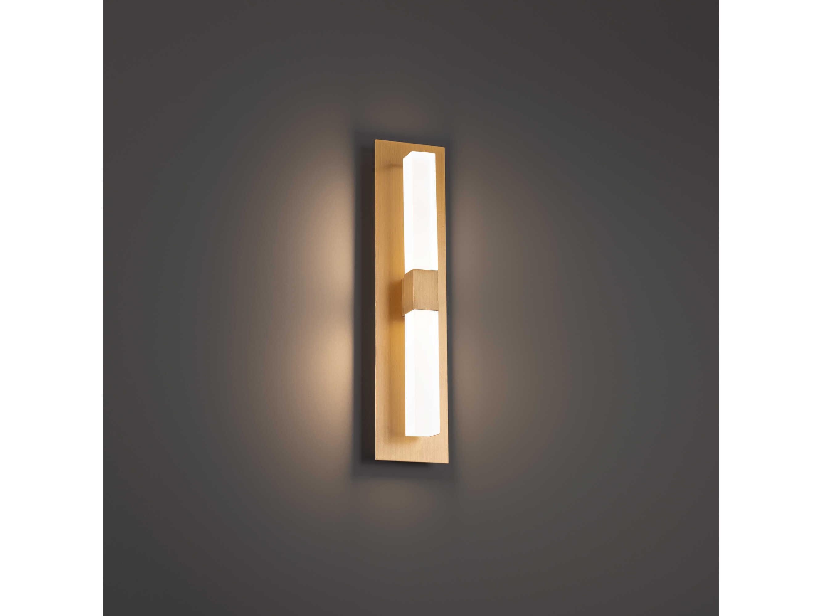 dweLED by WAC Lighting Camelot 2-Light Aged Brass LED Wall Sconce