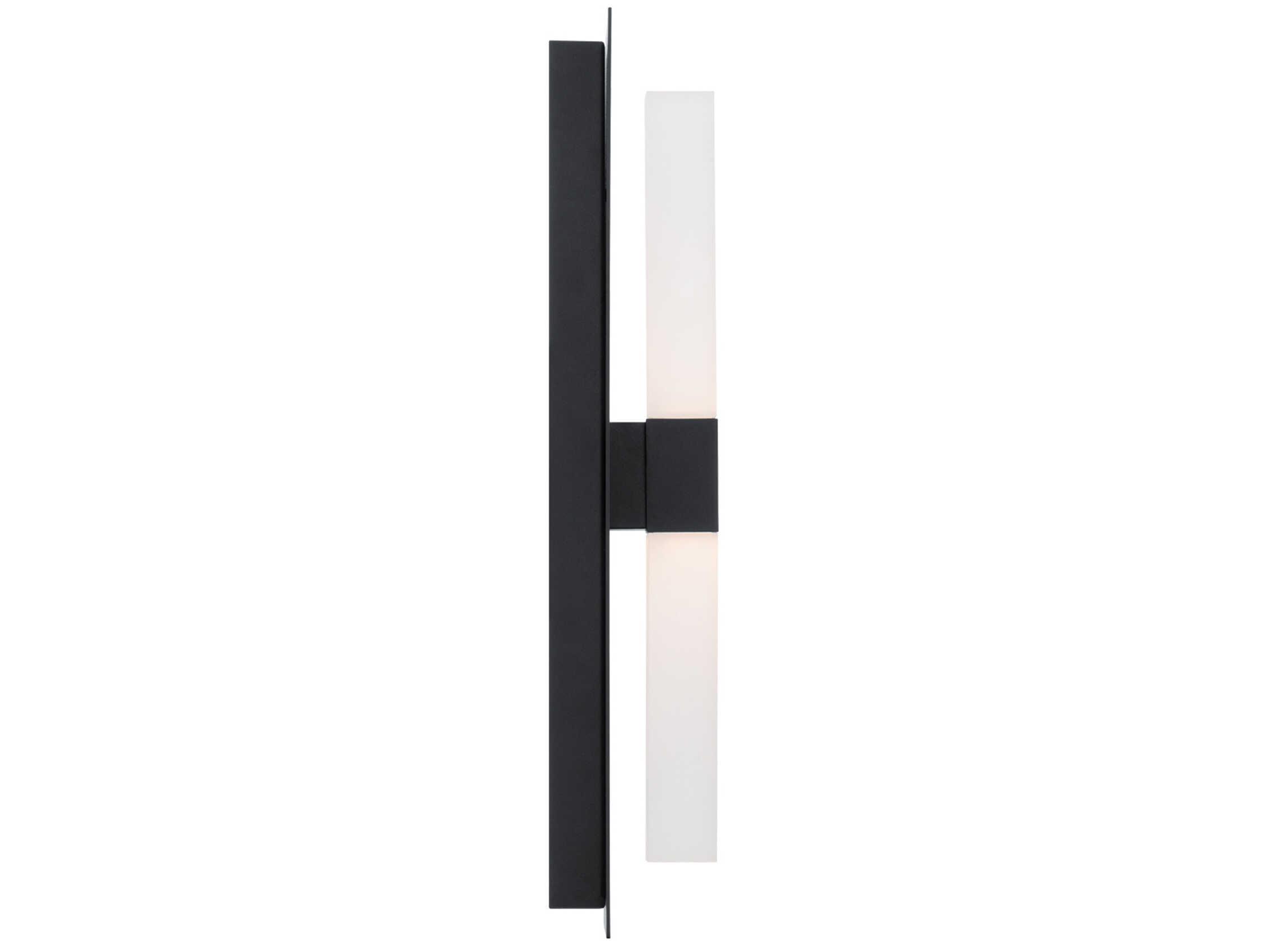 dweLED by WAC Lighting Camelot 2-Light Black LED Wall Sconce