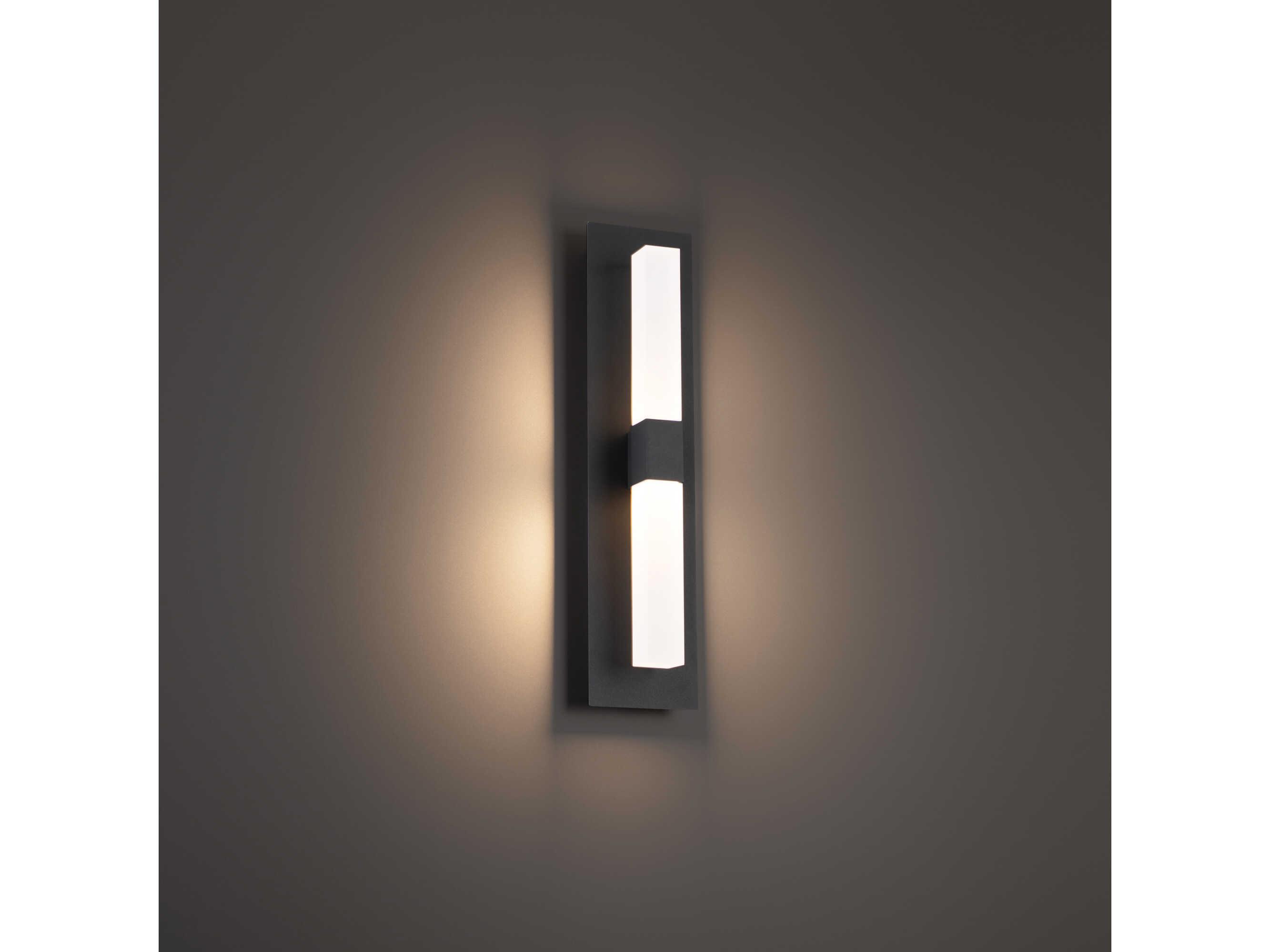 dweLED by WAC Lighting Camelot 2-Light Black LED Wall Sconce