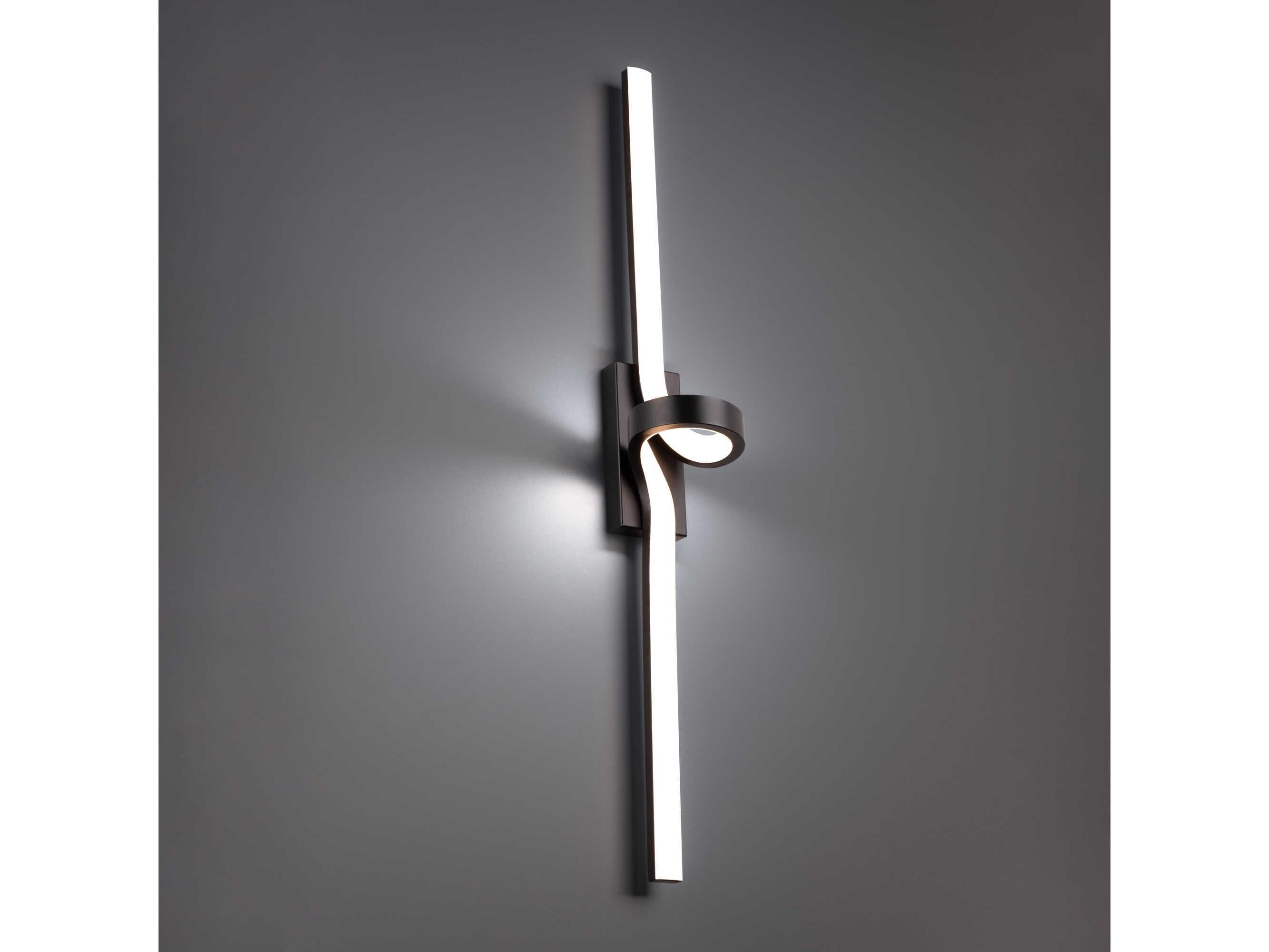 dweLED by WAC Lighting Loophole 1-Light Black LED Vanity Light