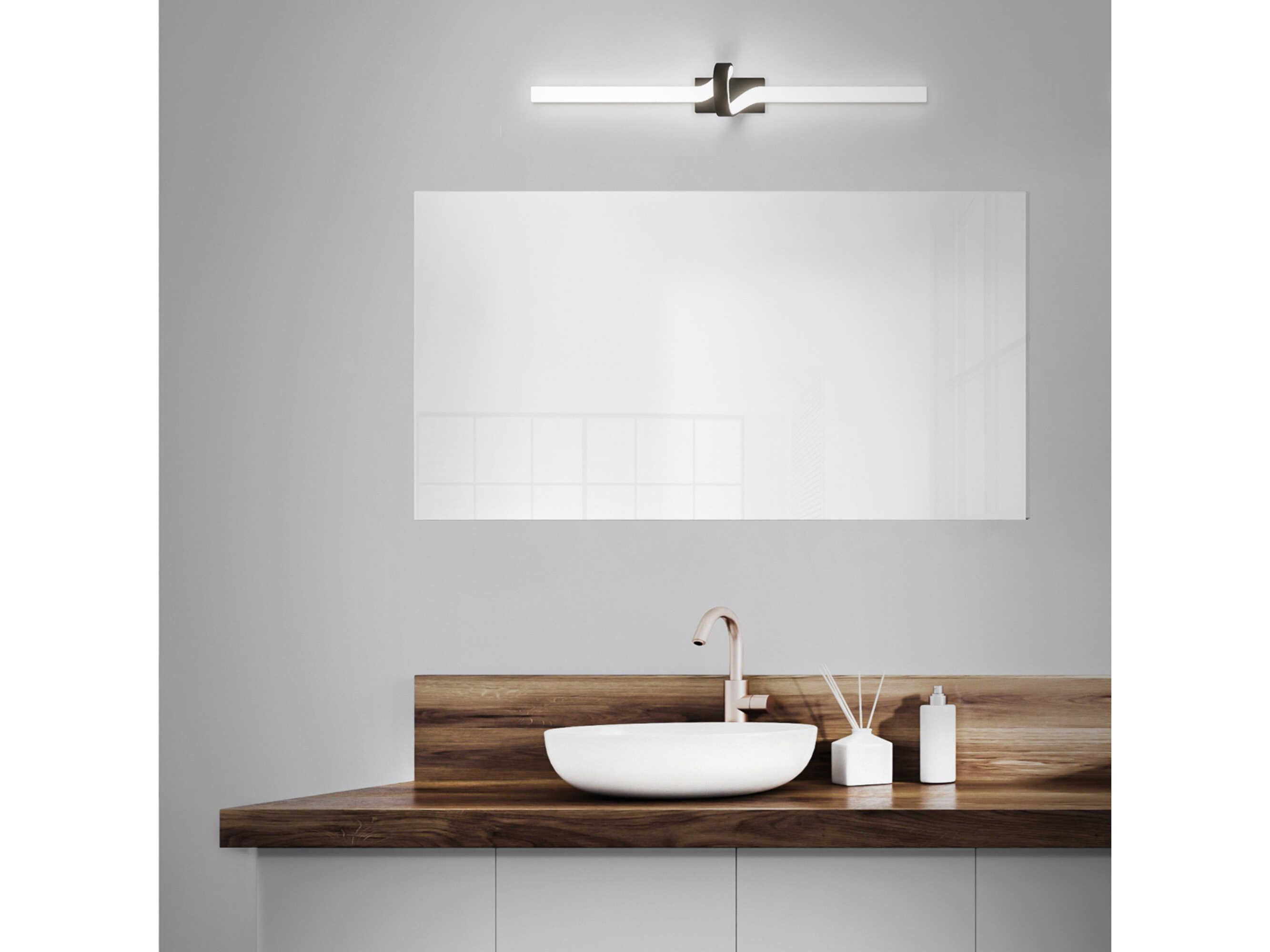 dweLED by WAC Lighting Loophole 1-Light Black LED Vanity Light