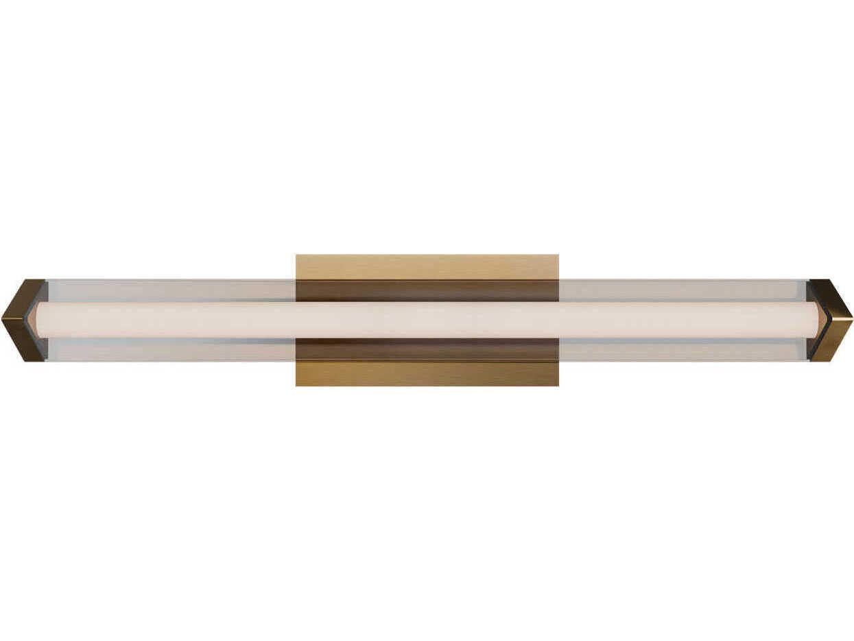 dweLED by WAC Lighting Boulevard 1-Light Aged Brass Vanity Light