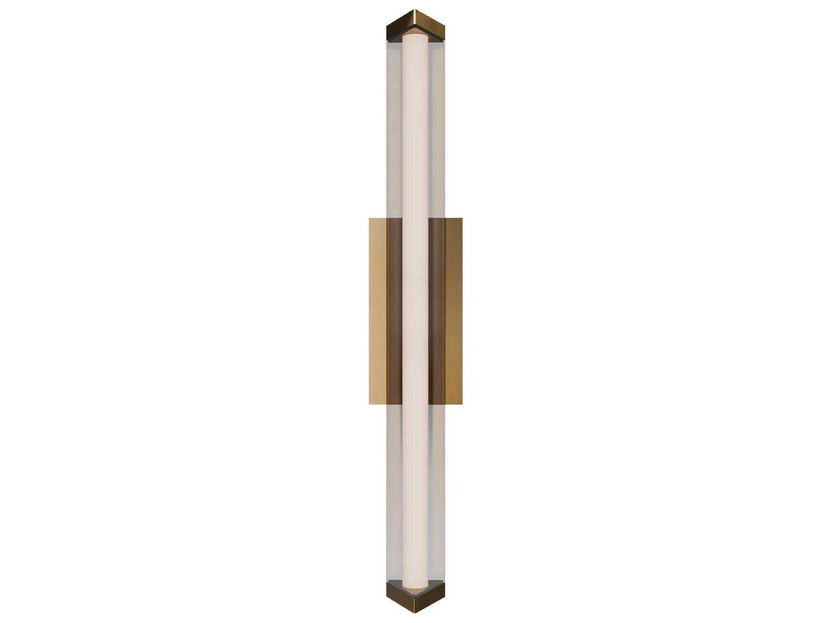 dweLED by WAC Lighting Boulevard 1-Light Aged Brass Vanity Light