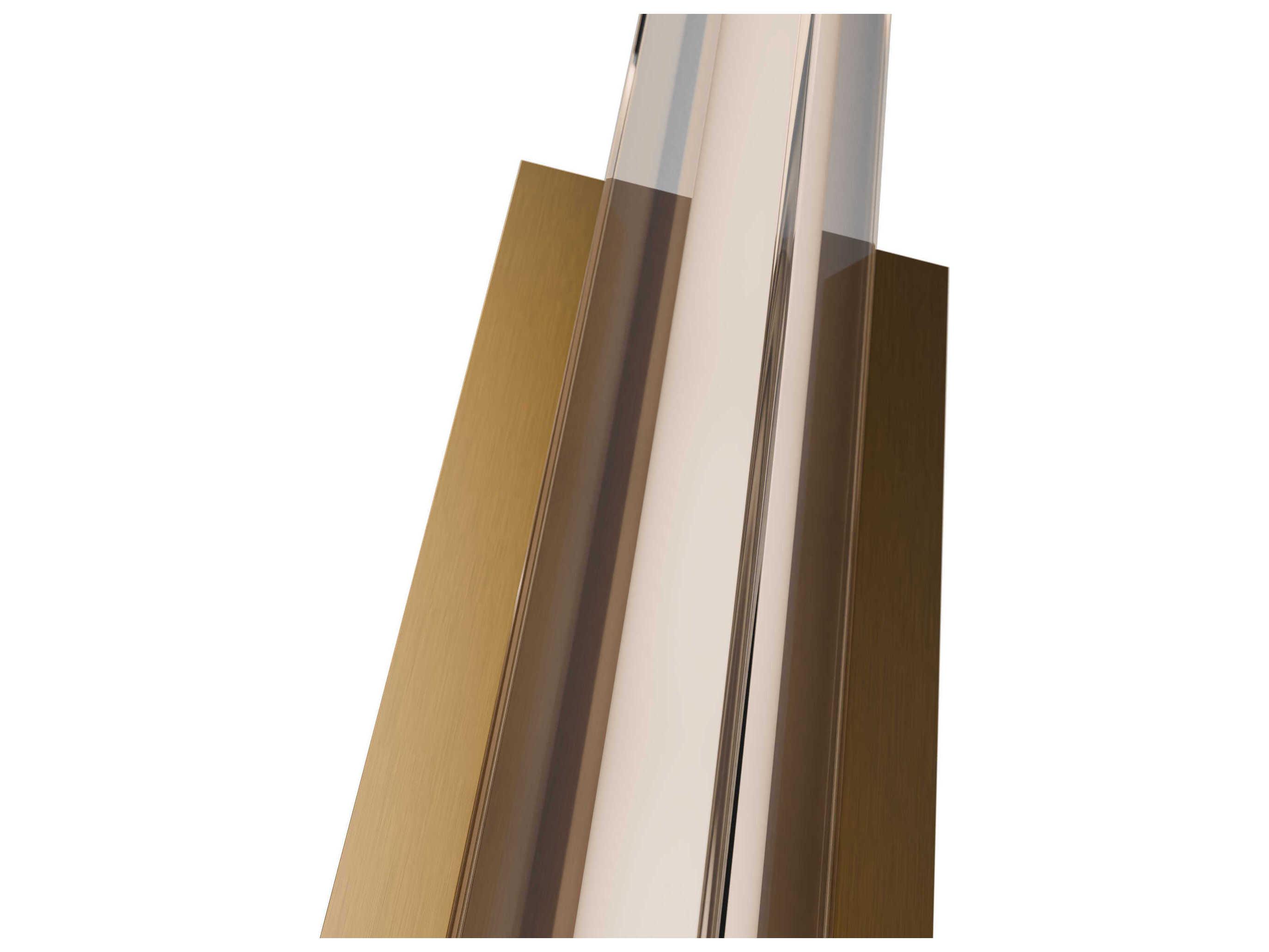 dweLED by WAC Lighting Boulevard 1-Light Aged Brass Vanity Light