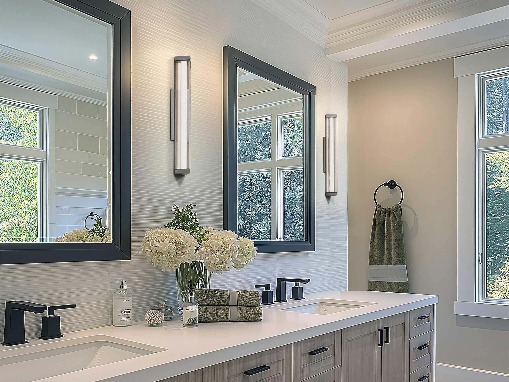 dweLED by WAC Lighting Boulevard 1-Light Brushed Nickel Vanity Light