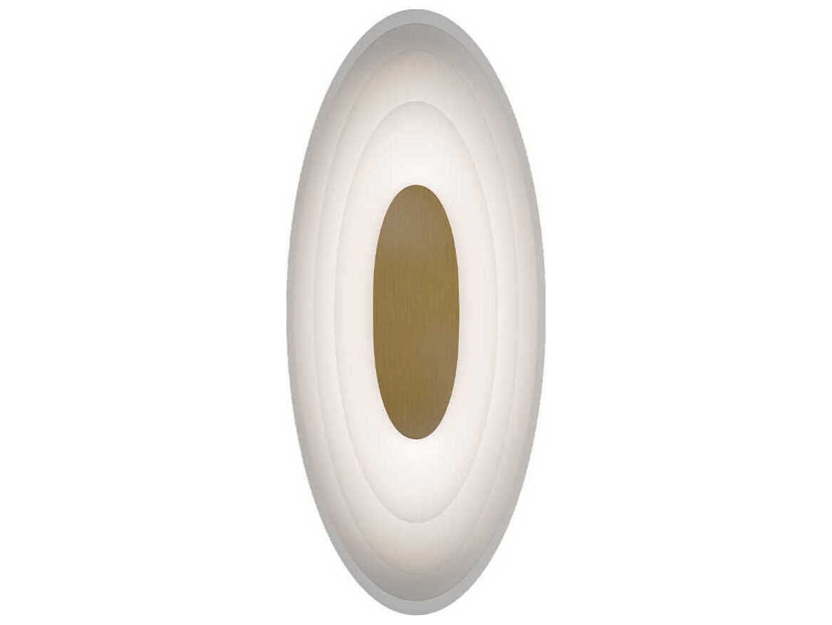 dweLED by WAC Lighting Orbix 1-Light Aged Brass Wall Sconce