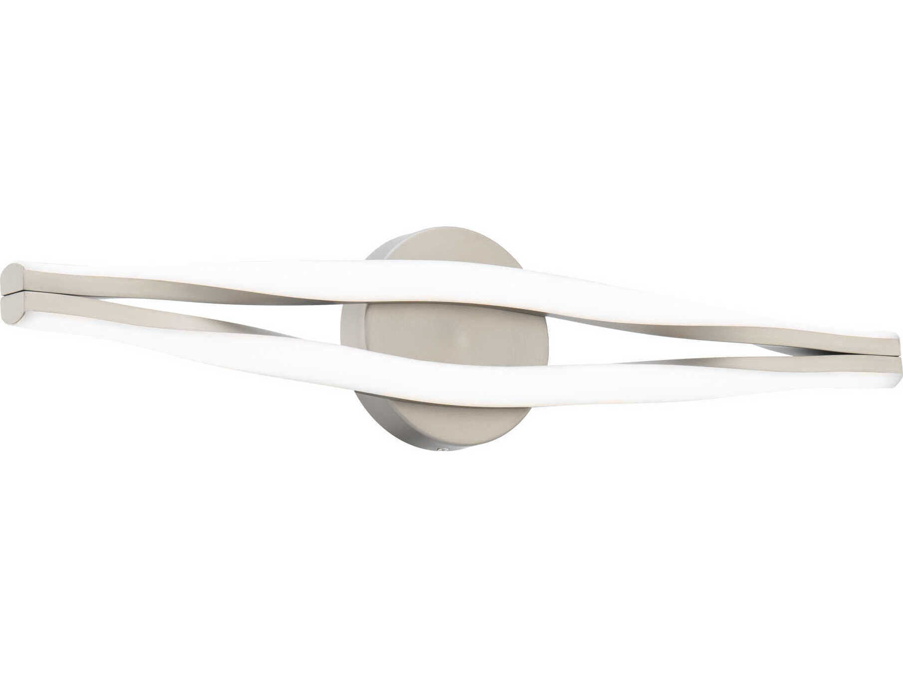 dweLED by WAC Lighting Jagger 2-Light Brushed Nickel Vanity Light