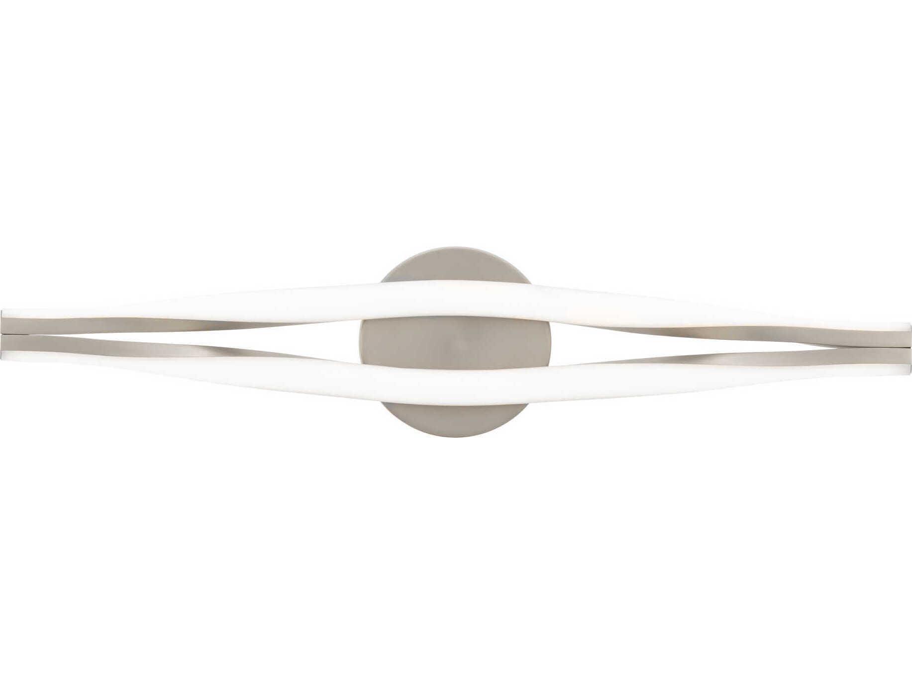dweLED by WAC Lighting Jagger 2-Light Brushed Nickel Vanity Light