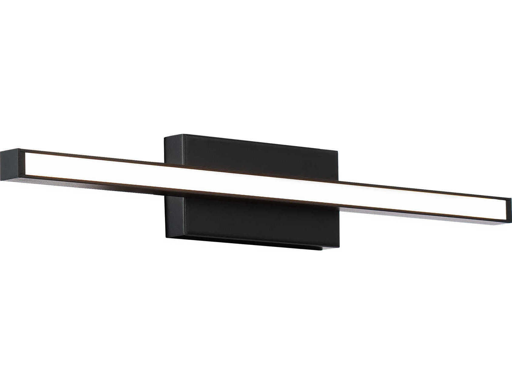 dweLED by WAC Lighting Parallax 1-Light Black LED Vanity Light