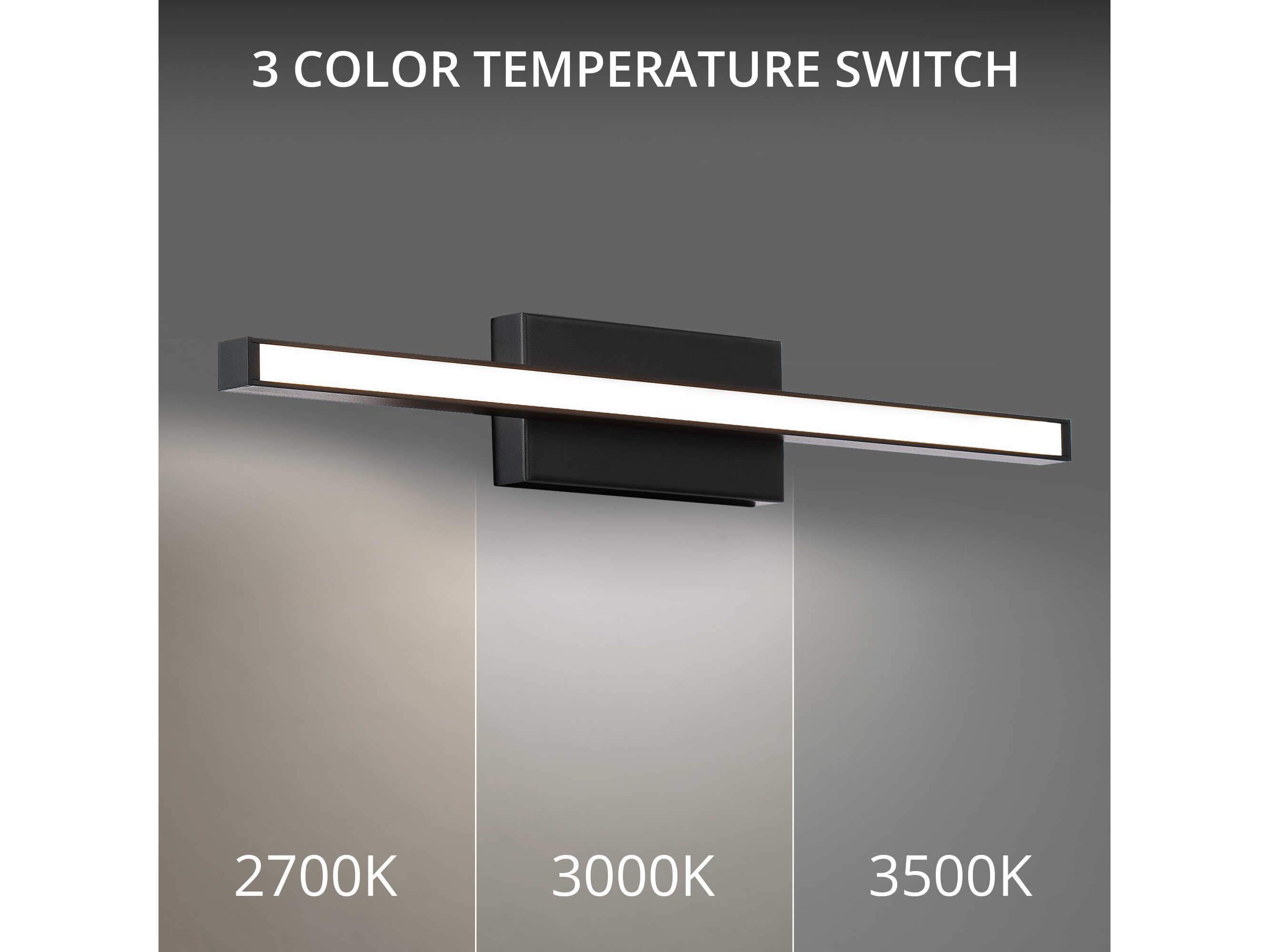 dweLED by WAC Lighting Parallax 1-Light Black LED Vanity Light