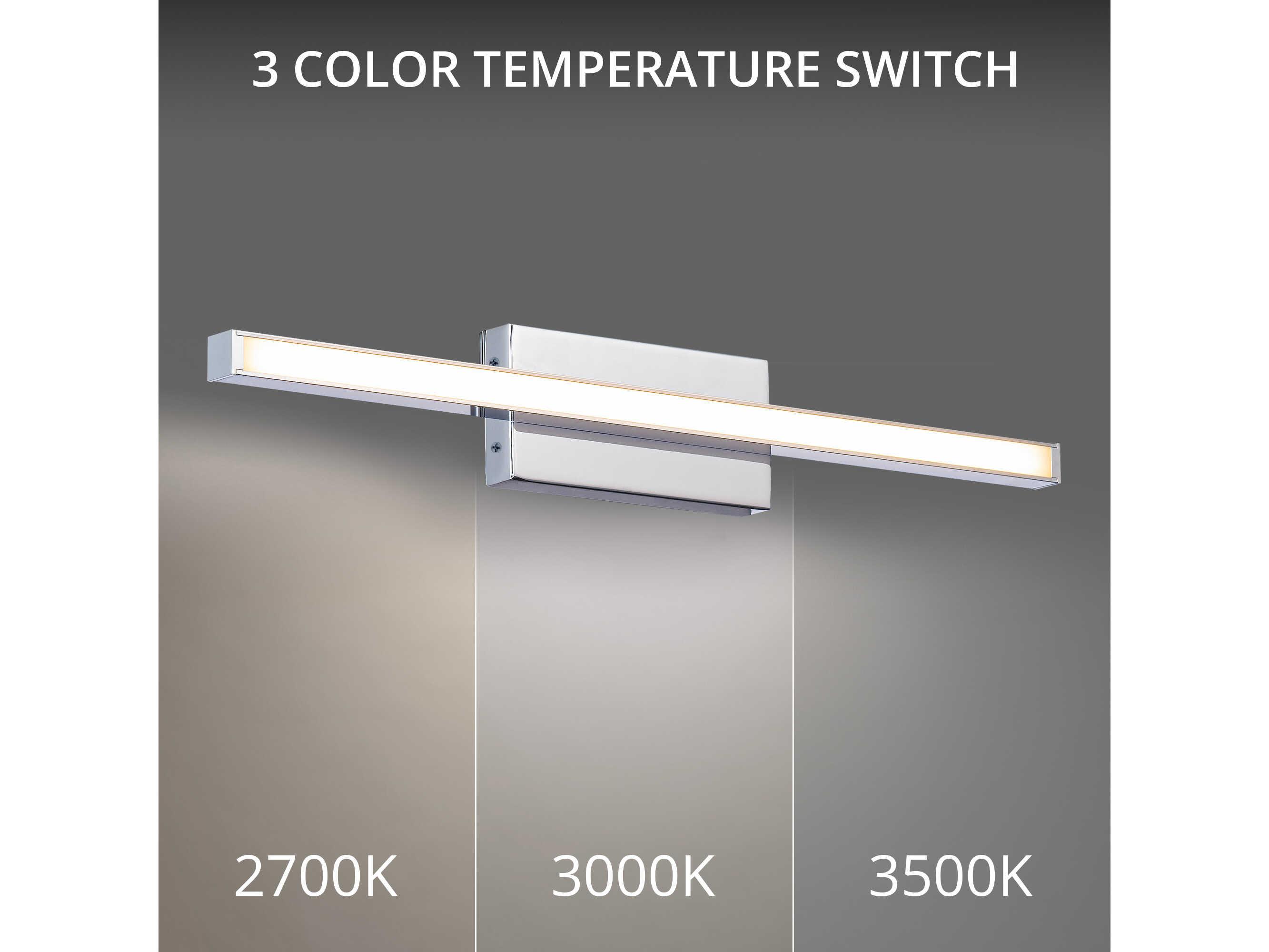 dweLED by WAC Lighting Parallax 1-Light Chrome LED Vanity Light